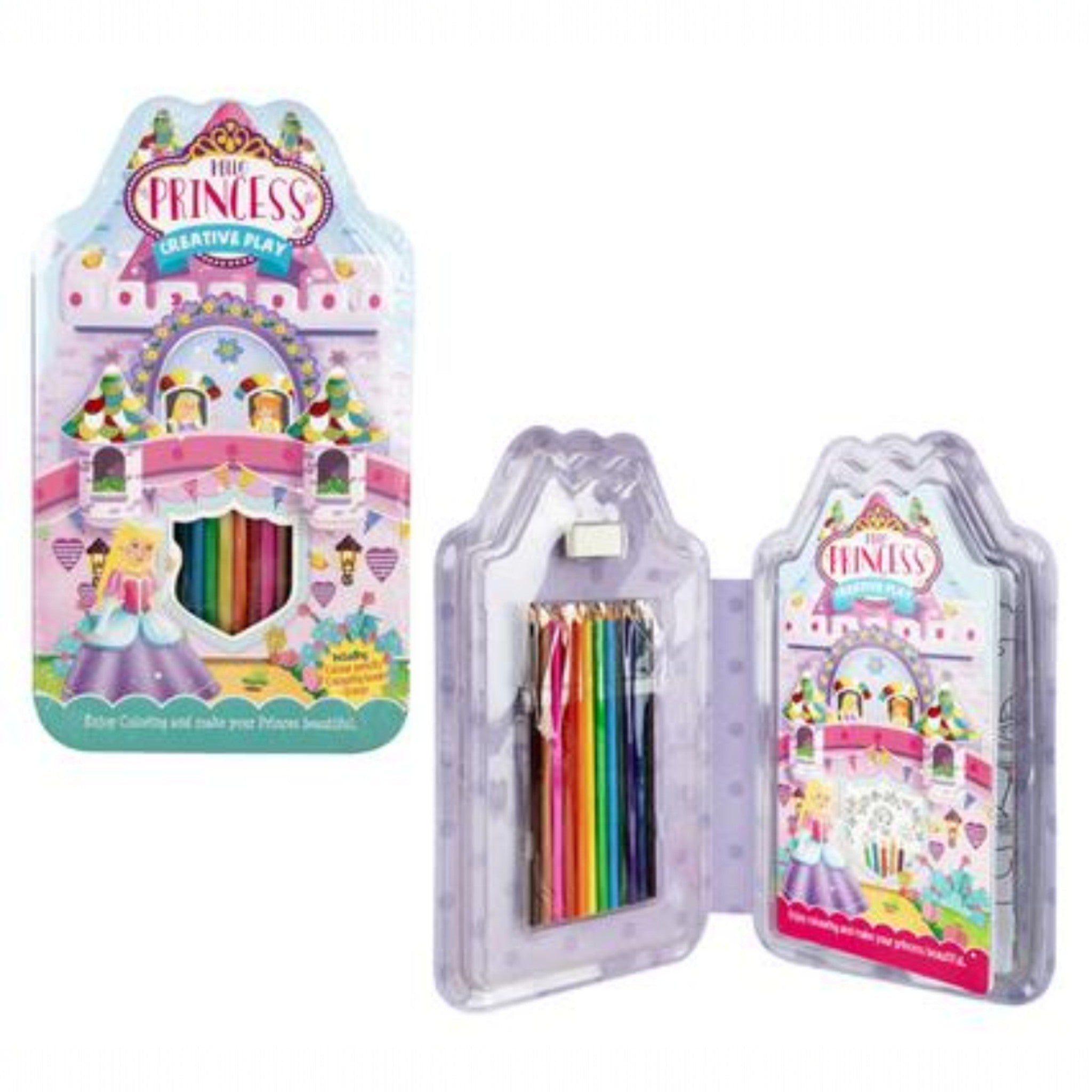 Hello Princess Coloring Activity Book with Coloured Pencils