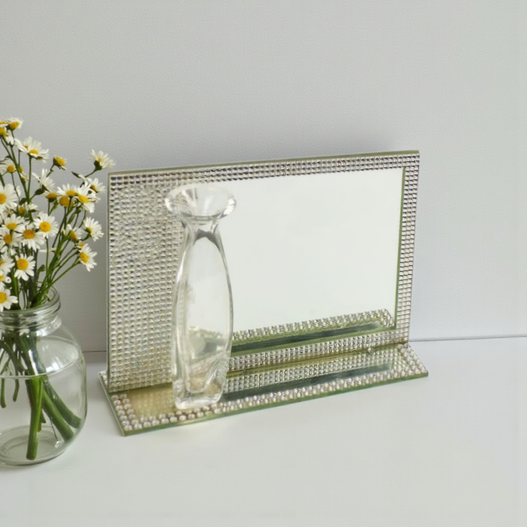 Table Number Mirror Glass Vase