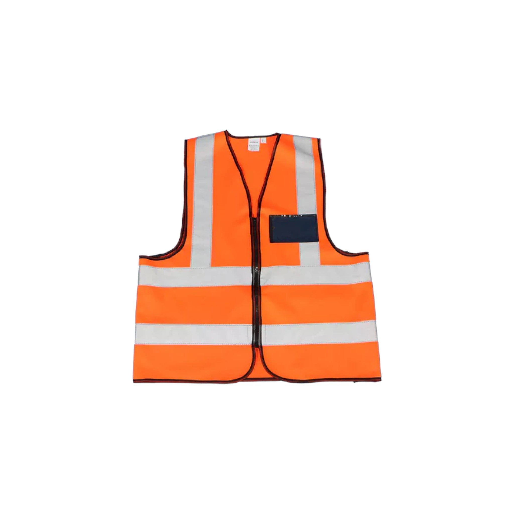 Heavy Duty Danger Waist Coat with Zip & ID Pouch Orange