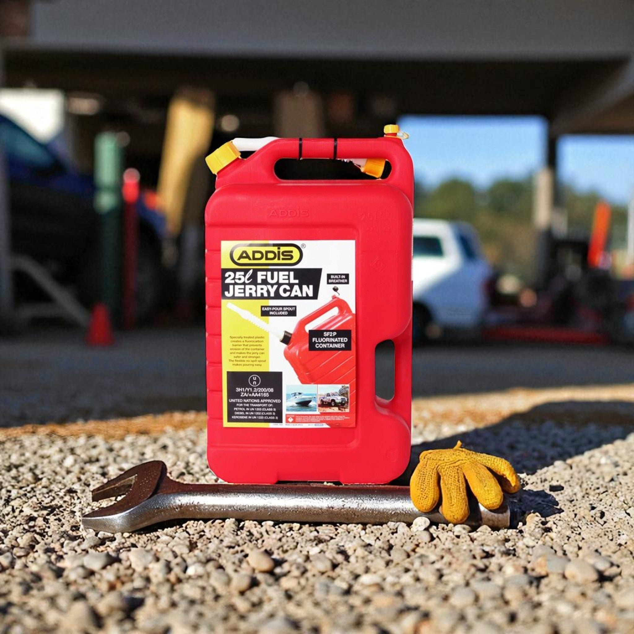 Addis 25L Plastic Fuel Jerry Can 7428RD