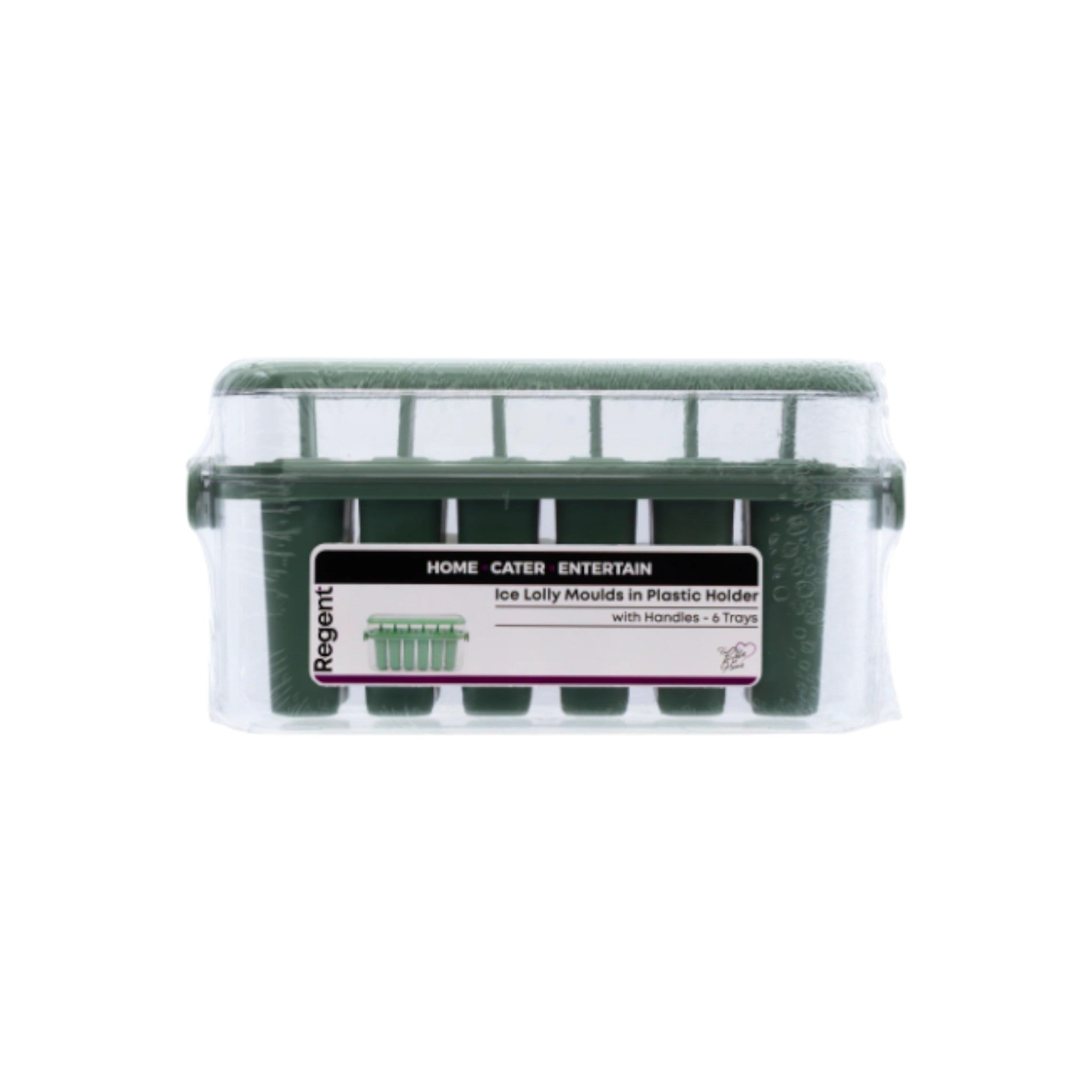 Regent Sage Ice Lolly Moulds in a Plastic Holder with Handle 6 Sage