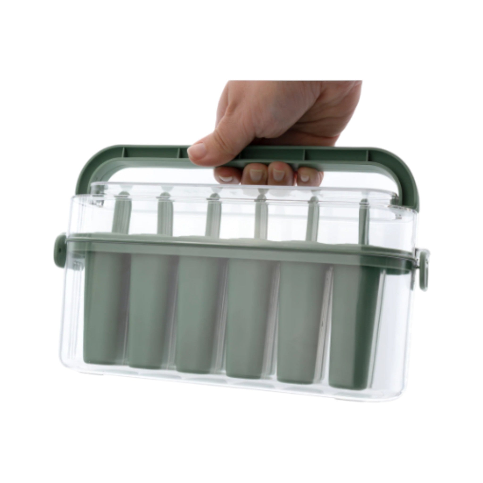 Regent Sage Ice Lolly Moulds in a Plastic Holder with Handle 6 Sage