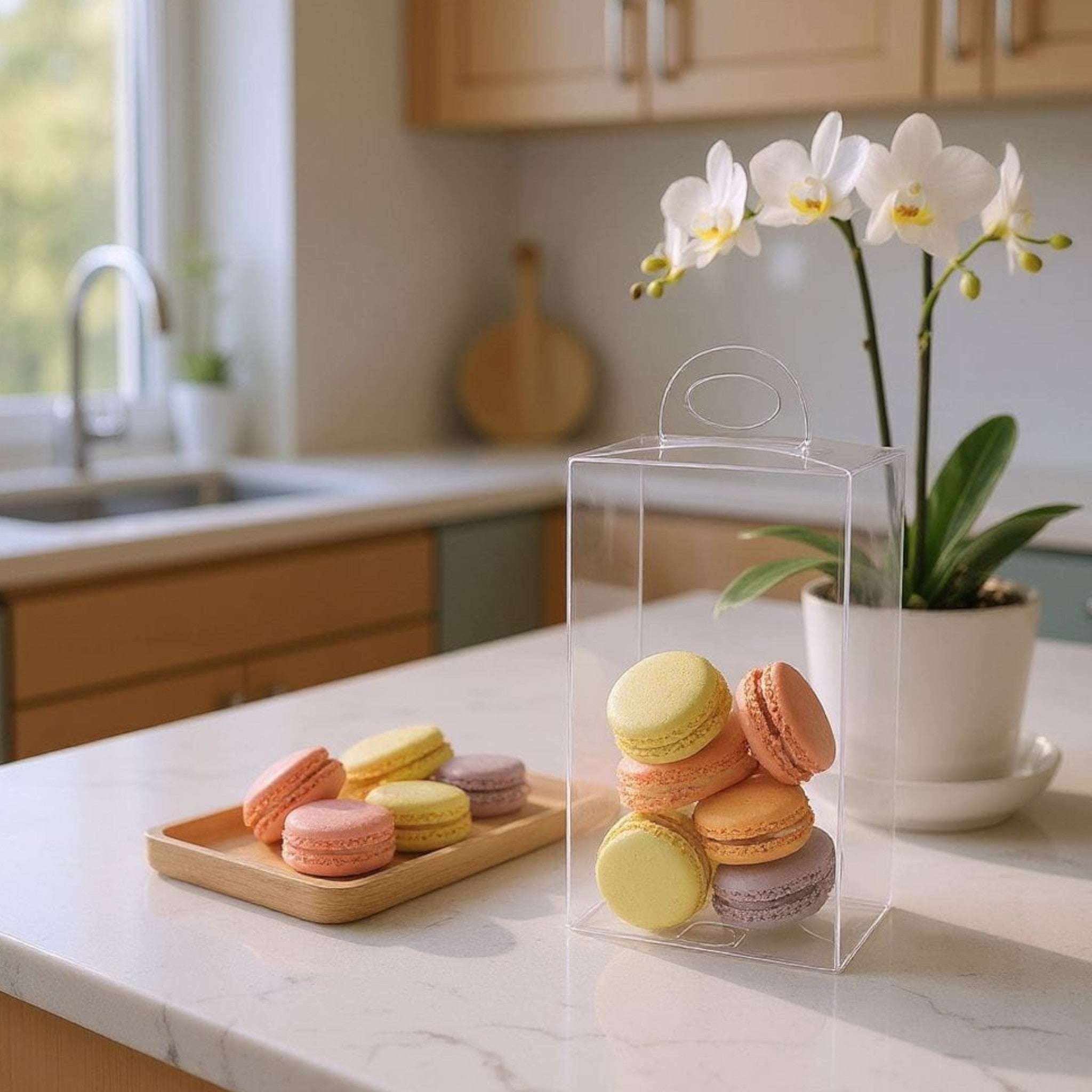 PVC Gift Boxes Frosted with Suitcase Carry Handle 12pack