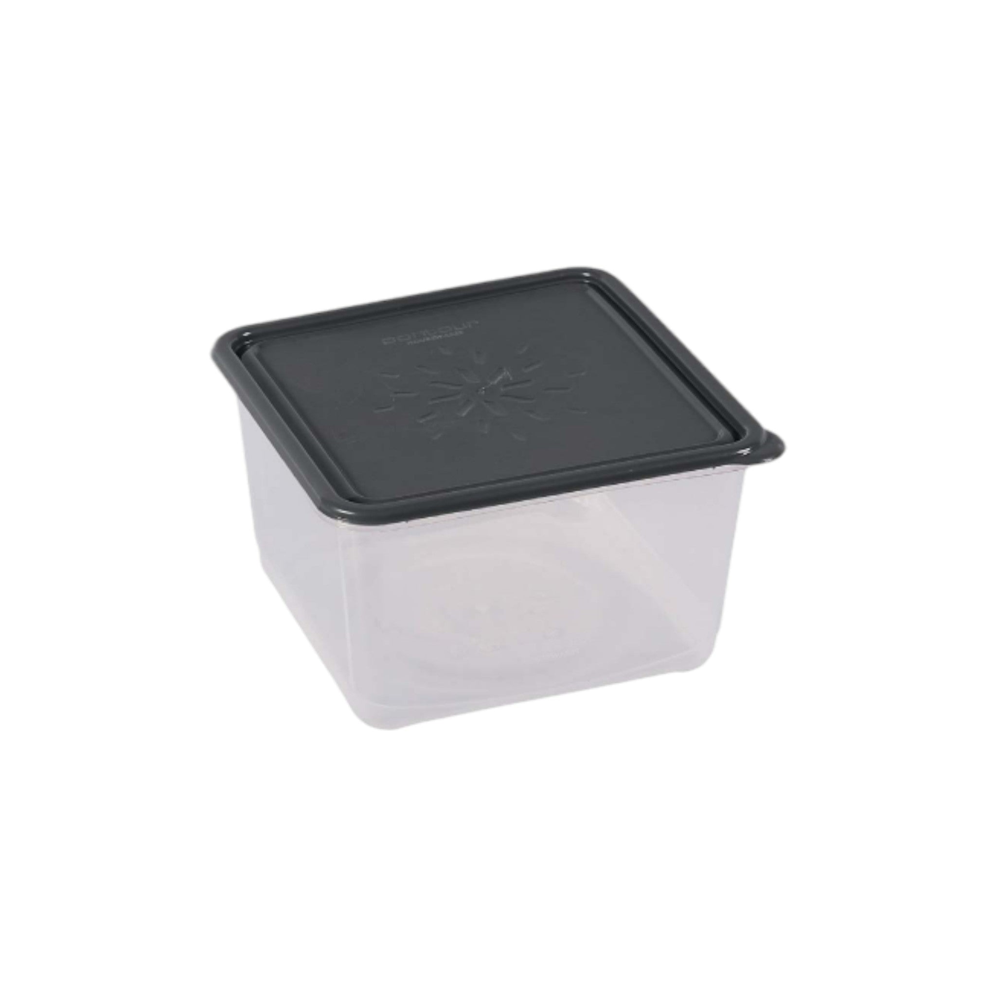 Contour Housewares 1.3L Food Storage Square Container Clear with Color Lid