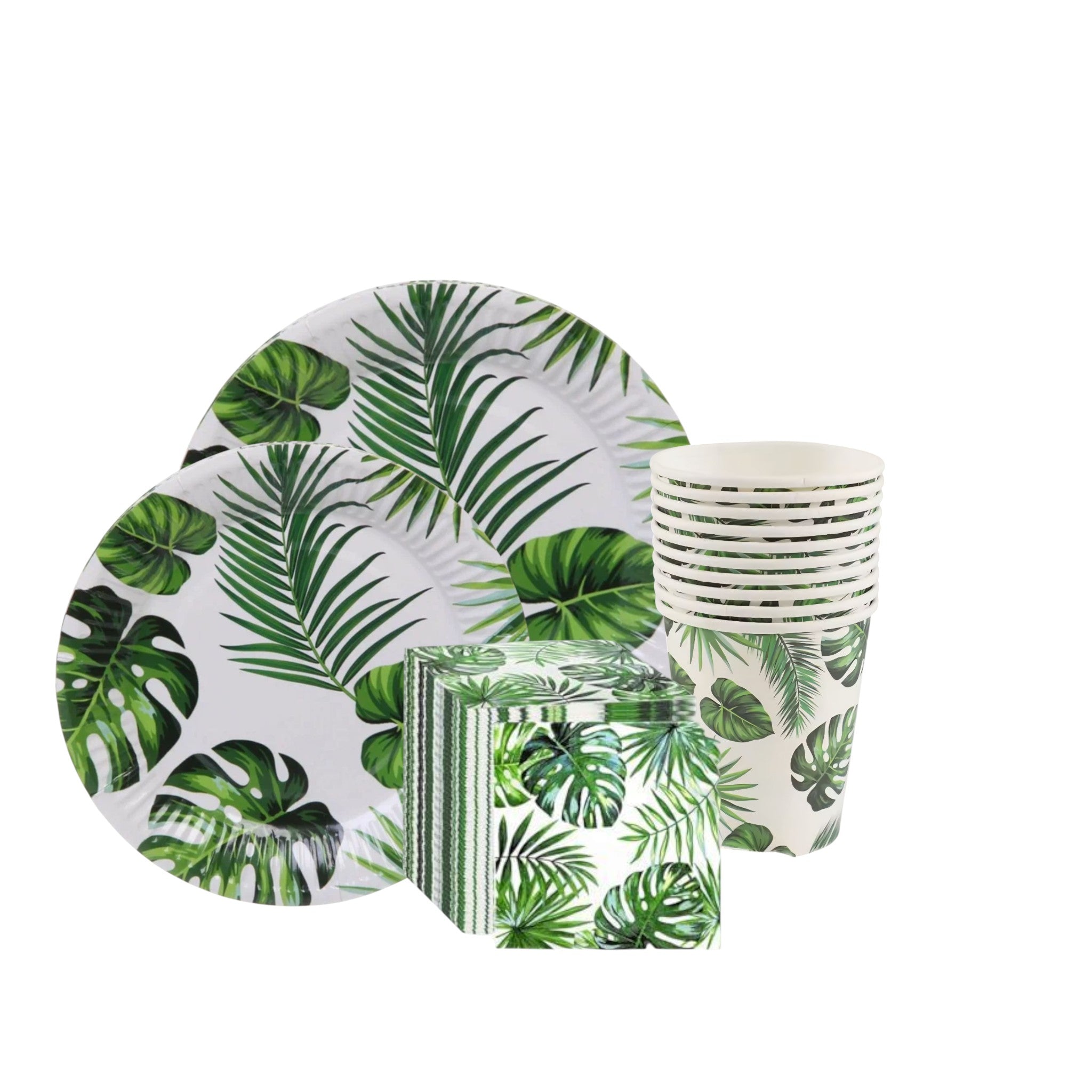 Disposable Party - Leaf Patterned