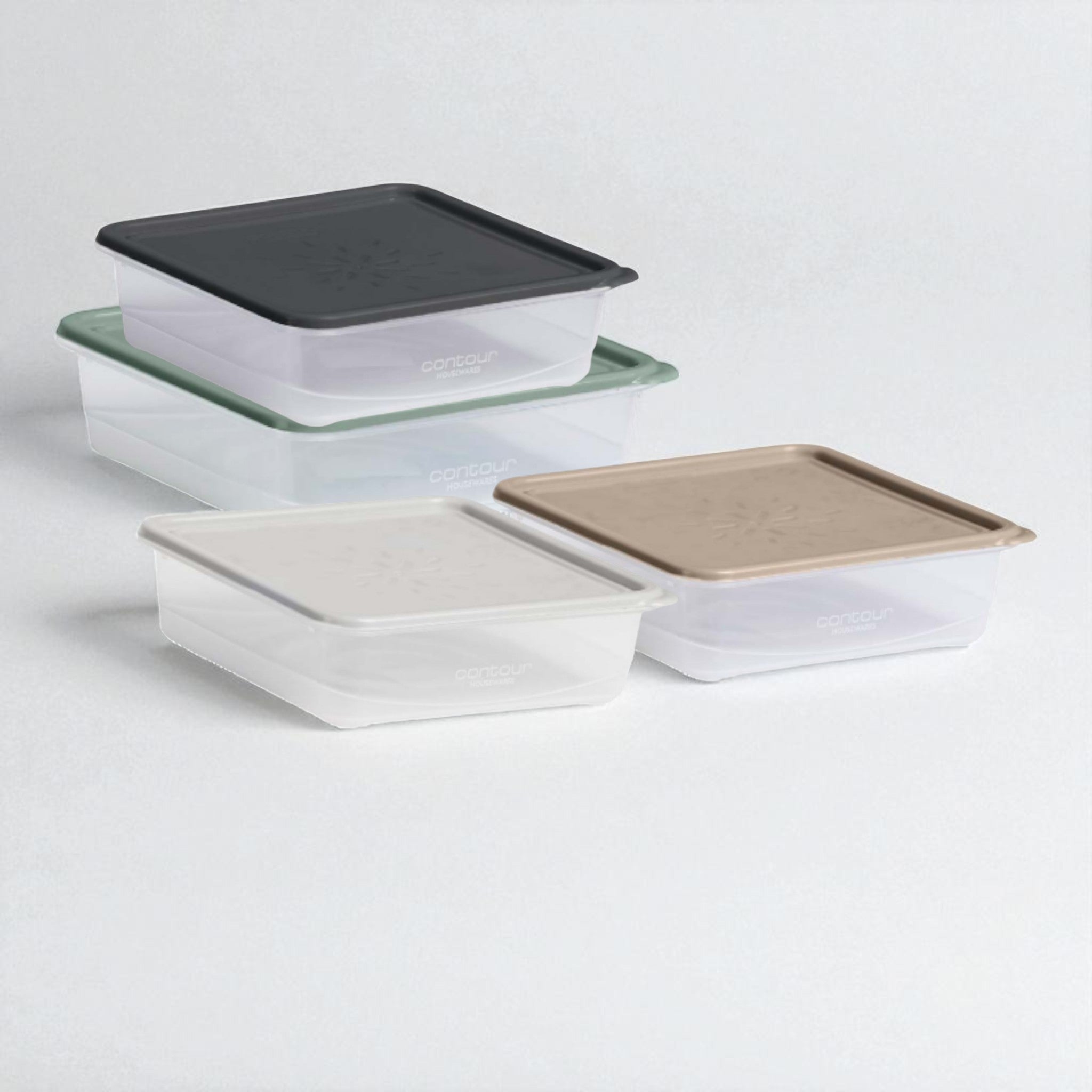 Plastic Contour 600ml Square Clear