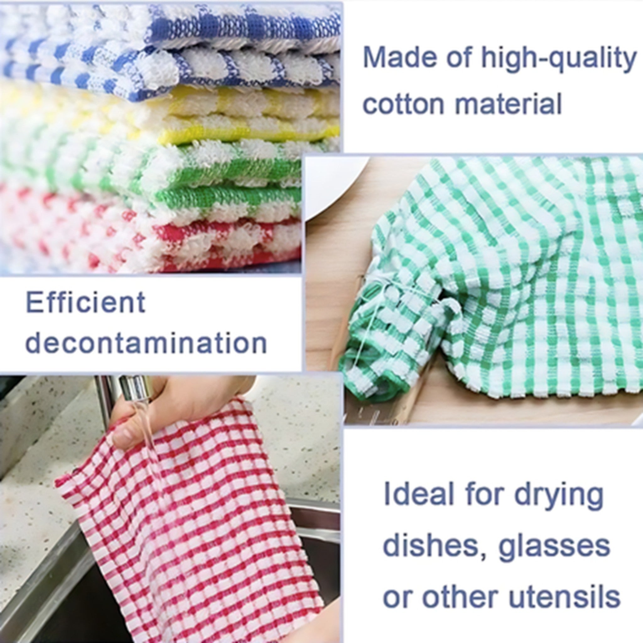 Dish Cloth Terry Check 38x65cm 1pc