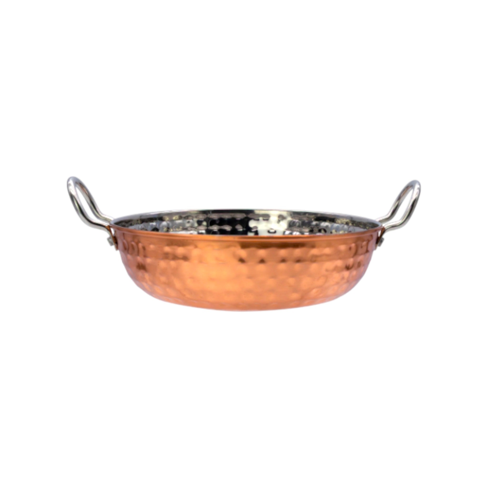 Regent Cookware Karahi Pan Hammered Stainless Steel Copper Plated 1.2L