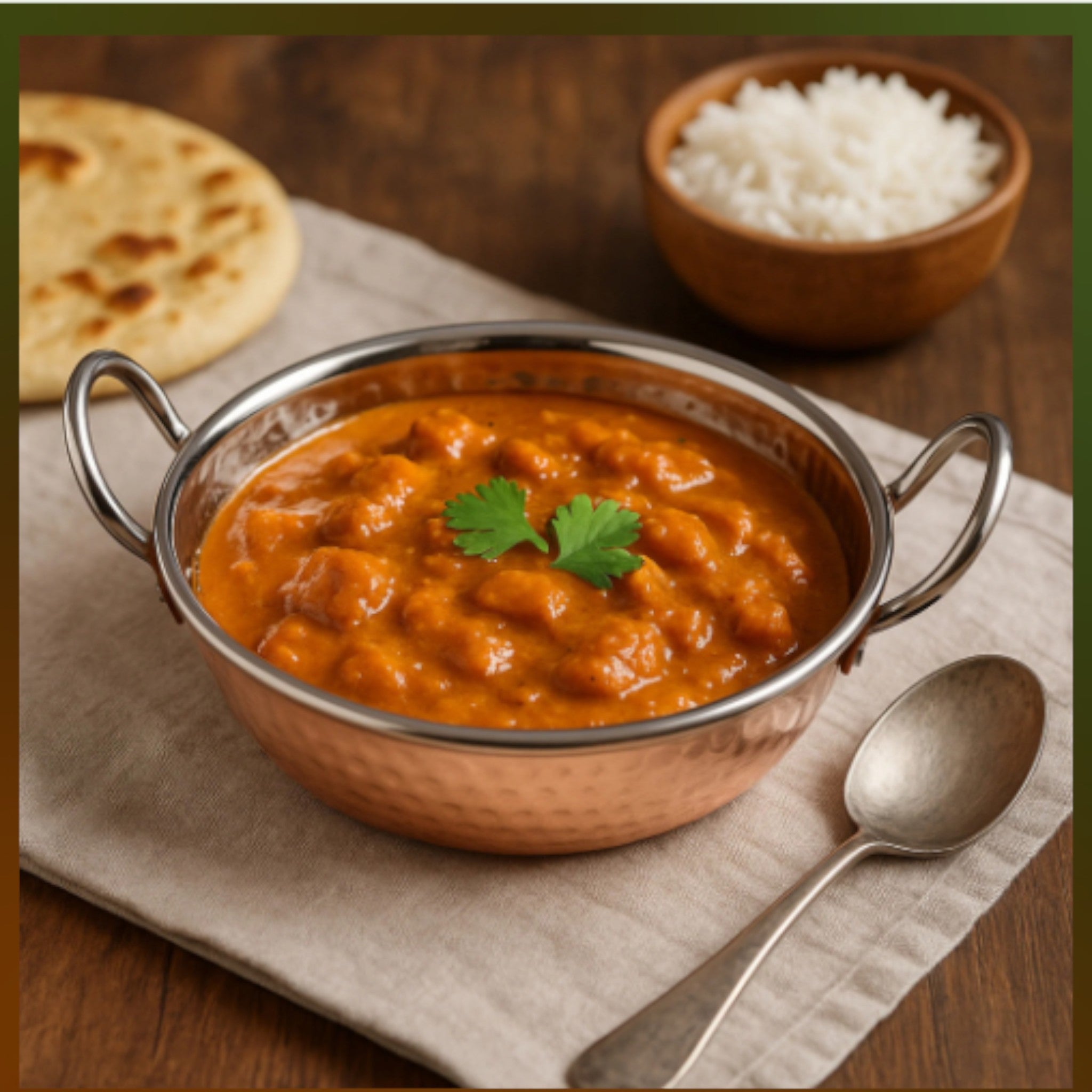 Regent Cookware Karahi Pan Hammered Stainless Steel Copper Plated 1.2L