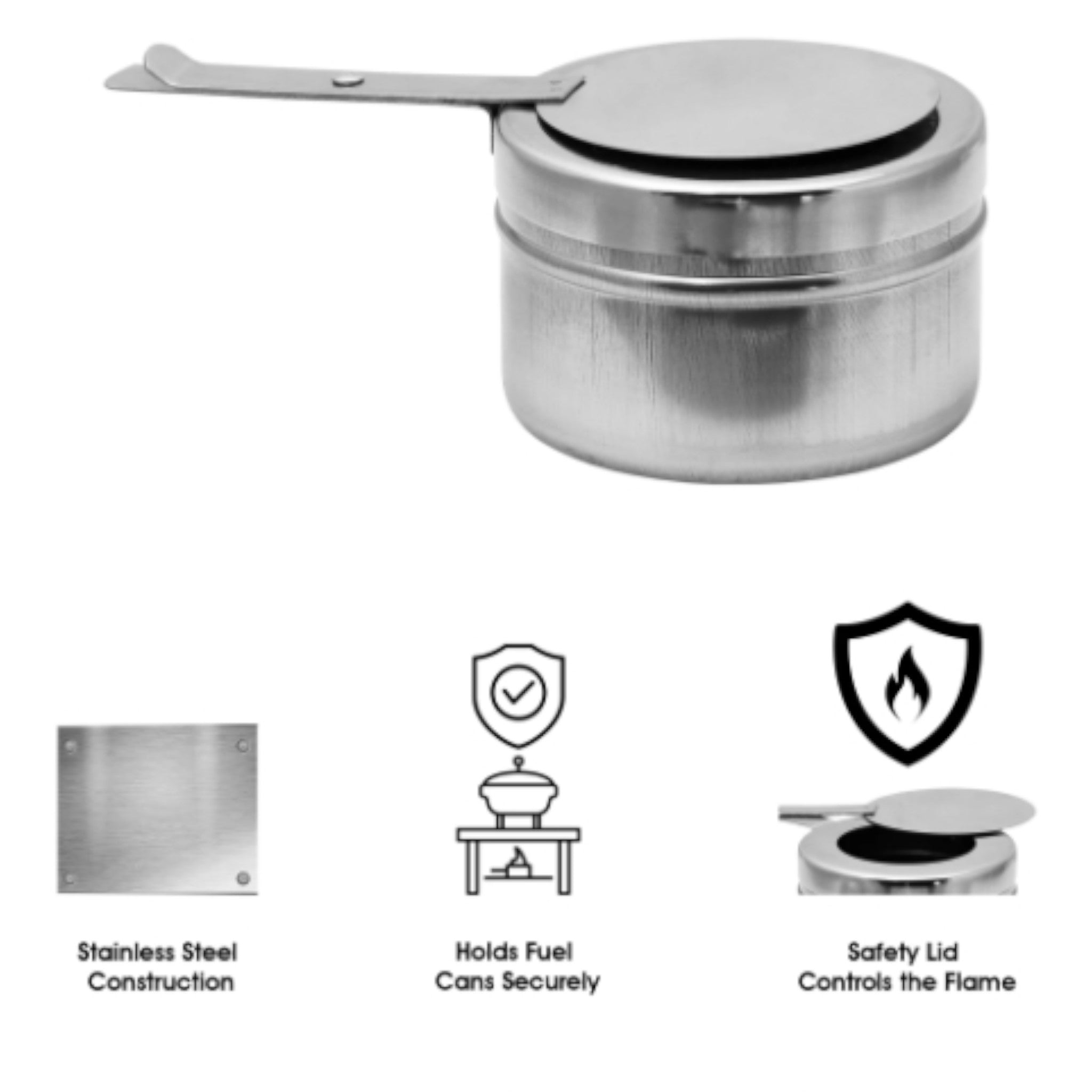 Regent Chafing Fuel Holder Stainless Steel 90mm