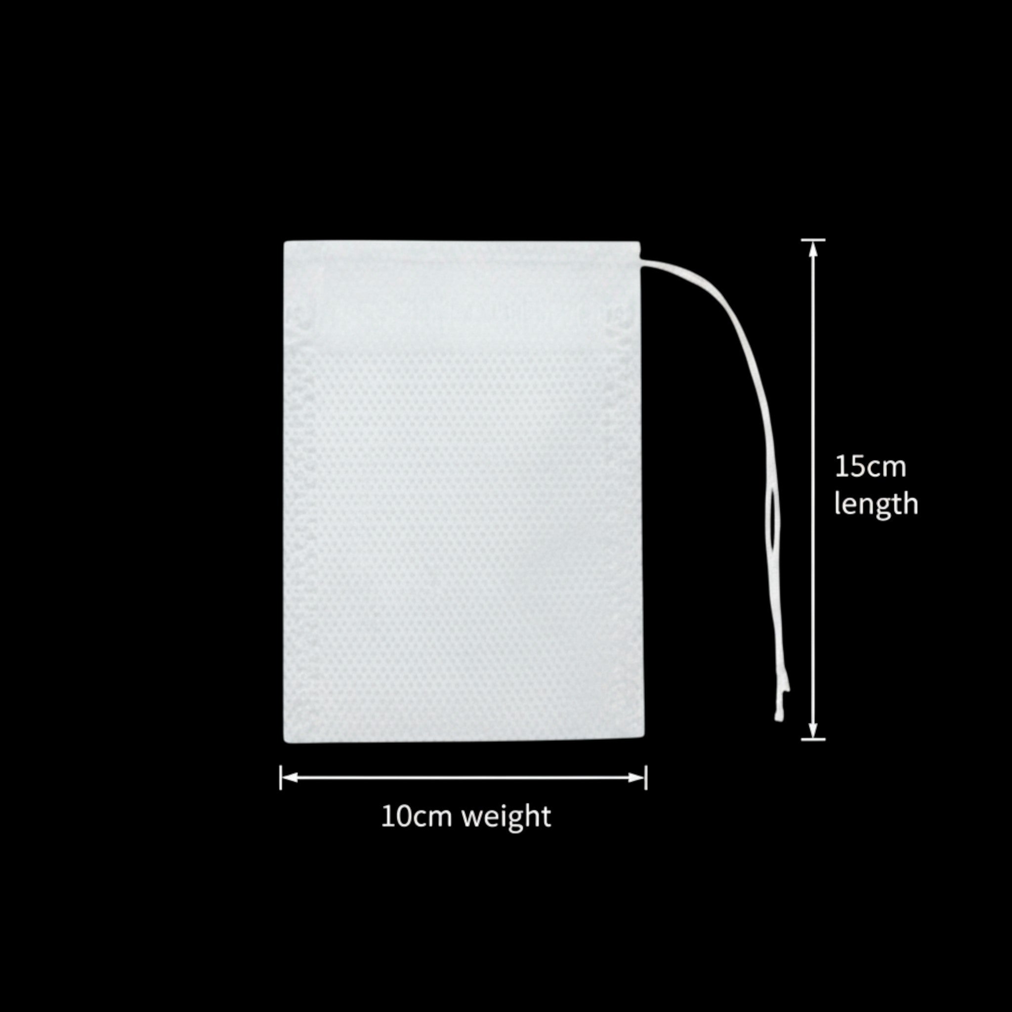 Biodegradable Food Grade Non-Woven Tea Filter Cotton Bag with Drawstring 100pcs