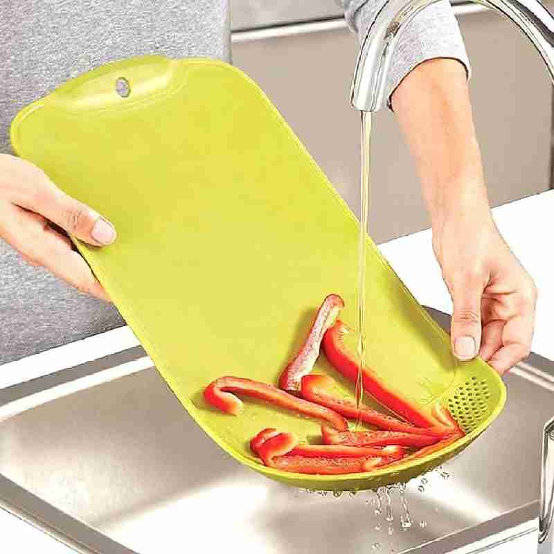 Chop & Drain Cutting Board 23x37cm 1pc