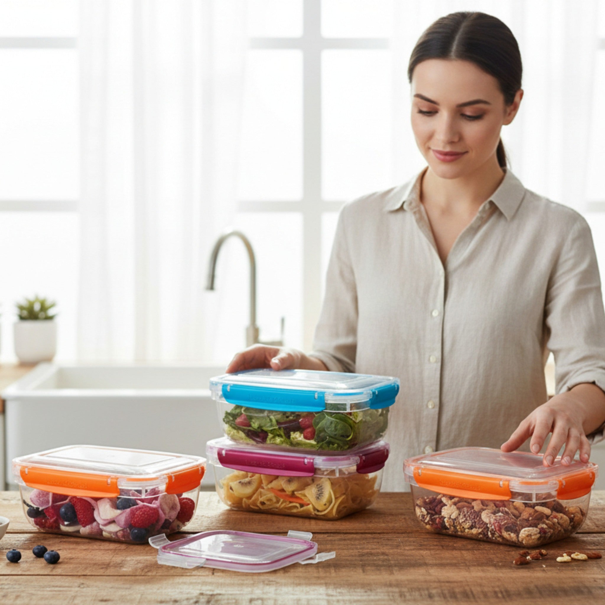 Freshnest Food Storage Container Rectangle Shallow 565ml