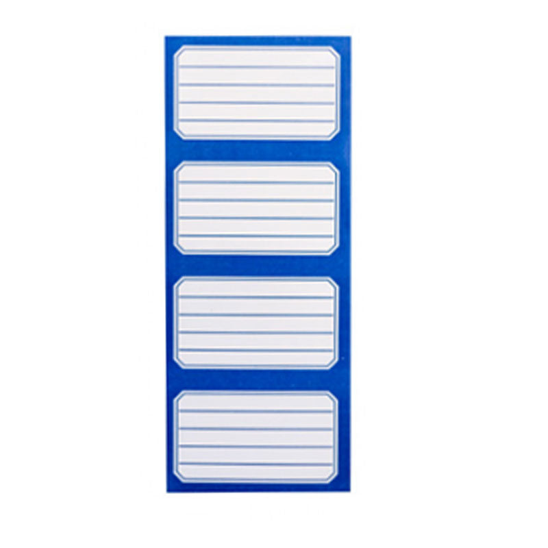 Self Adhesive Blue Border Labels - Kids Books Name Stickers 24s