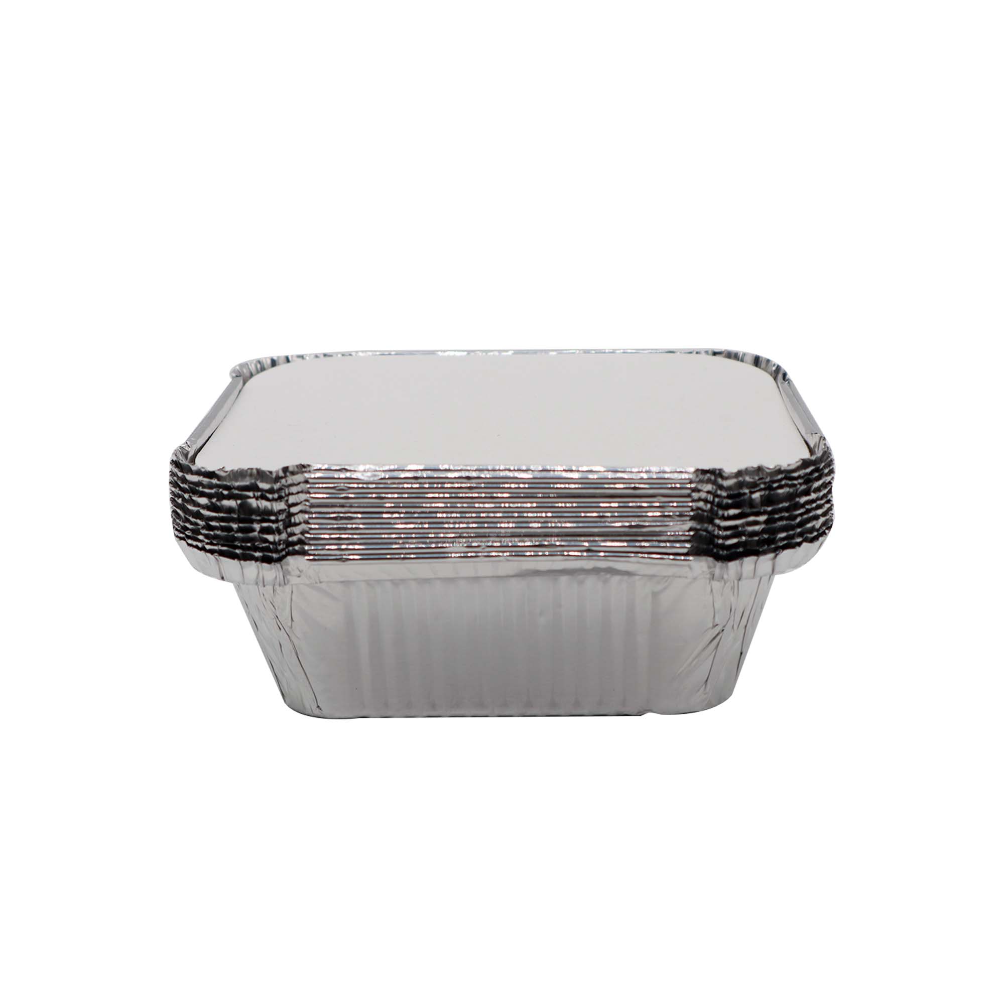 Aluminum Foil Takeaway Container Disposable Tubs with Cardboard Lids 4133P
