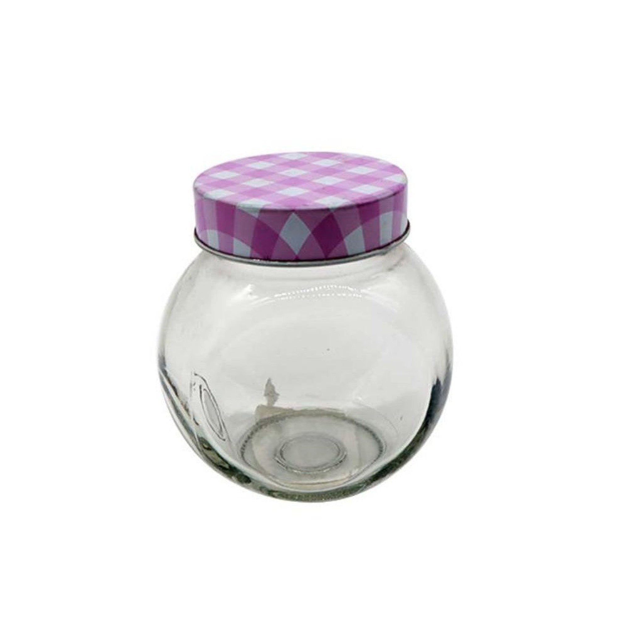 Consol Glass Candy Jar 500ml Two Way Slanted with Check Dots