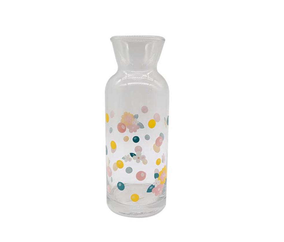 Pasabahce Glass Carafe 1L Flower and Dot Print 40225a