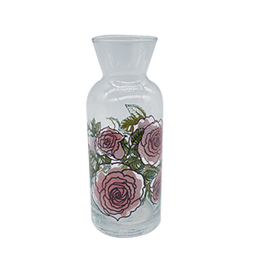 Pasabahce Glass Carafe Rose Print 500ml 40248