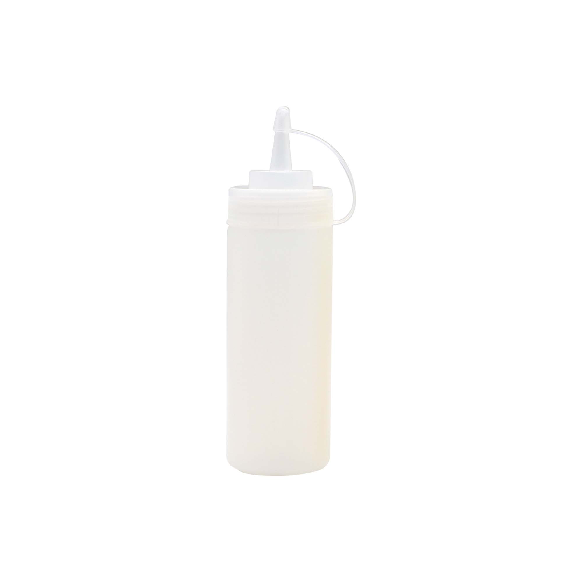 Plastic Squeeze Sauce Bottle 250ml White Each 12110