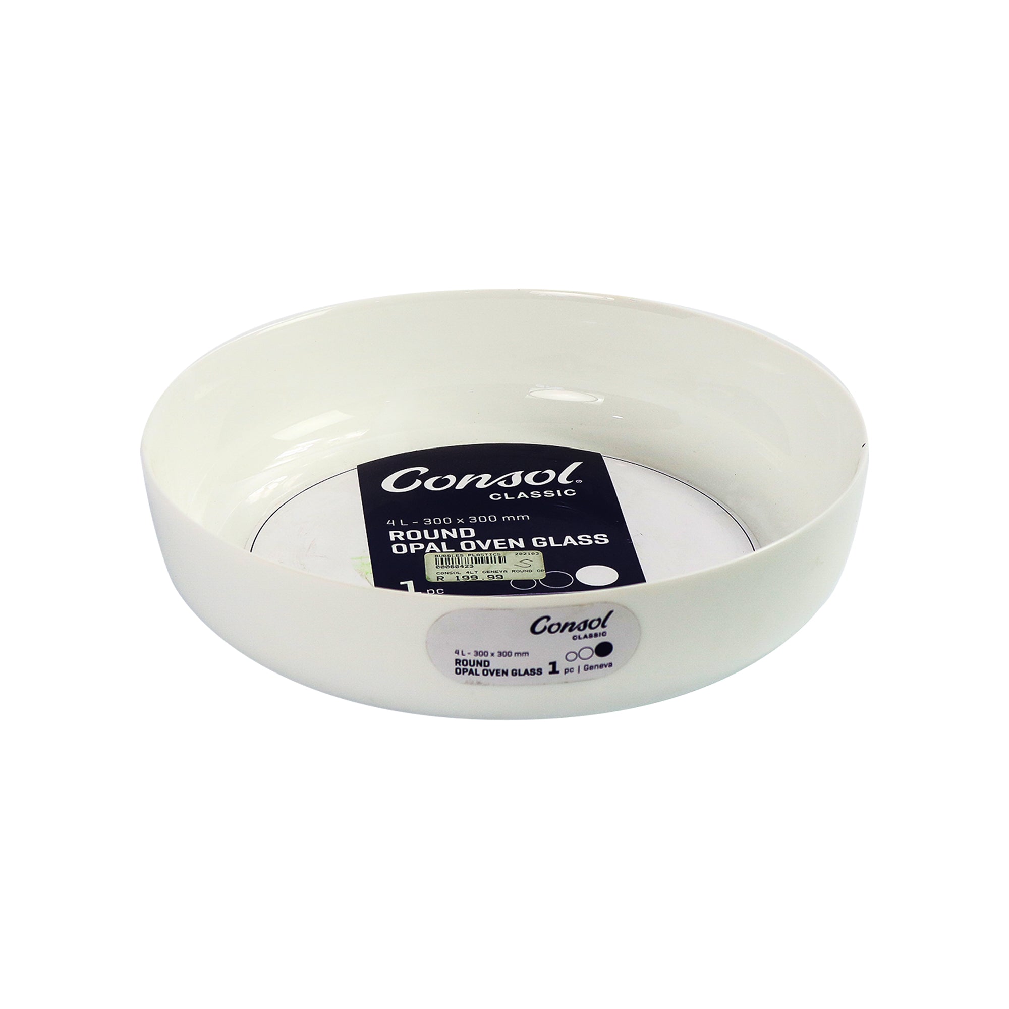 Consol 4lt Geneva Round Opal Oven Glass Dish 41050