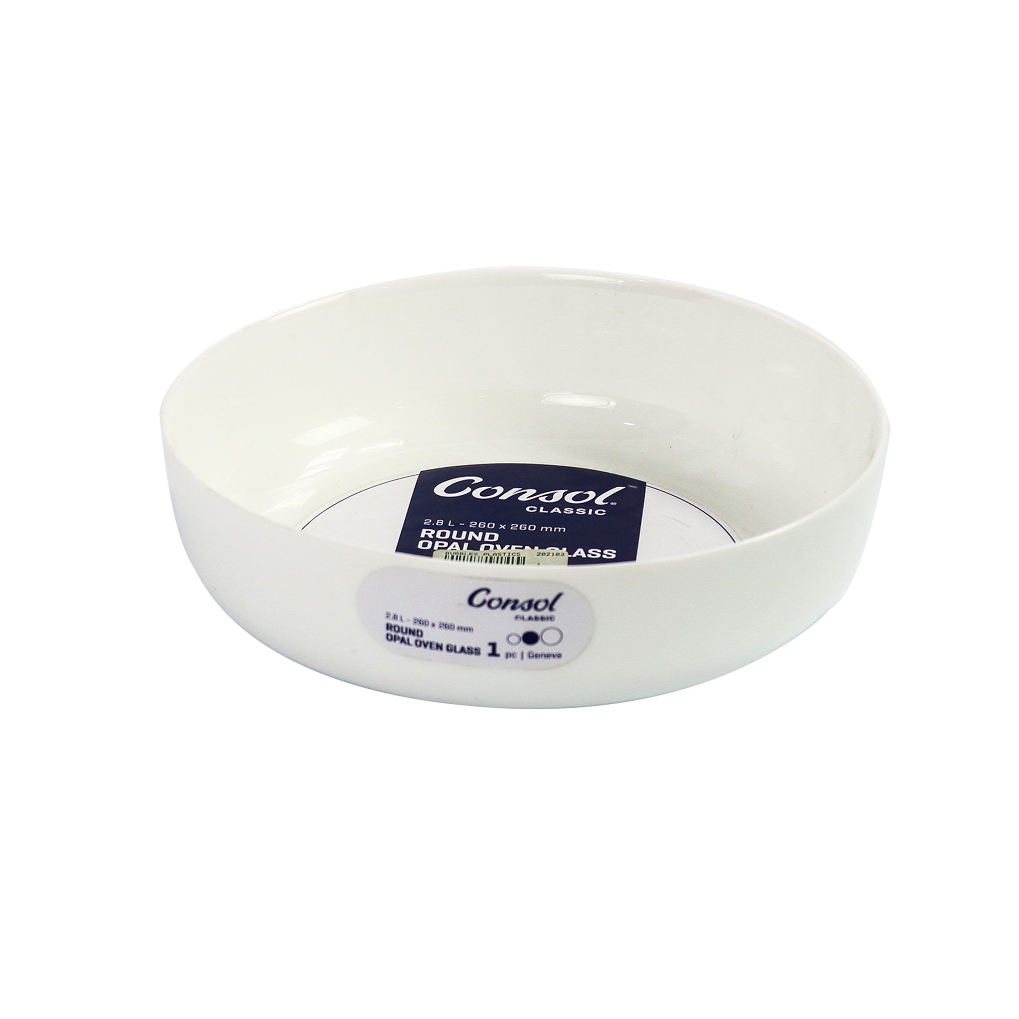 Consol 2.8lt Geneva Round Opal Oven Glass Dish 41051