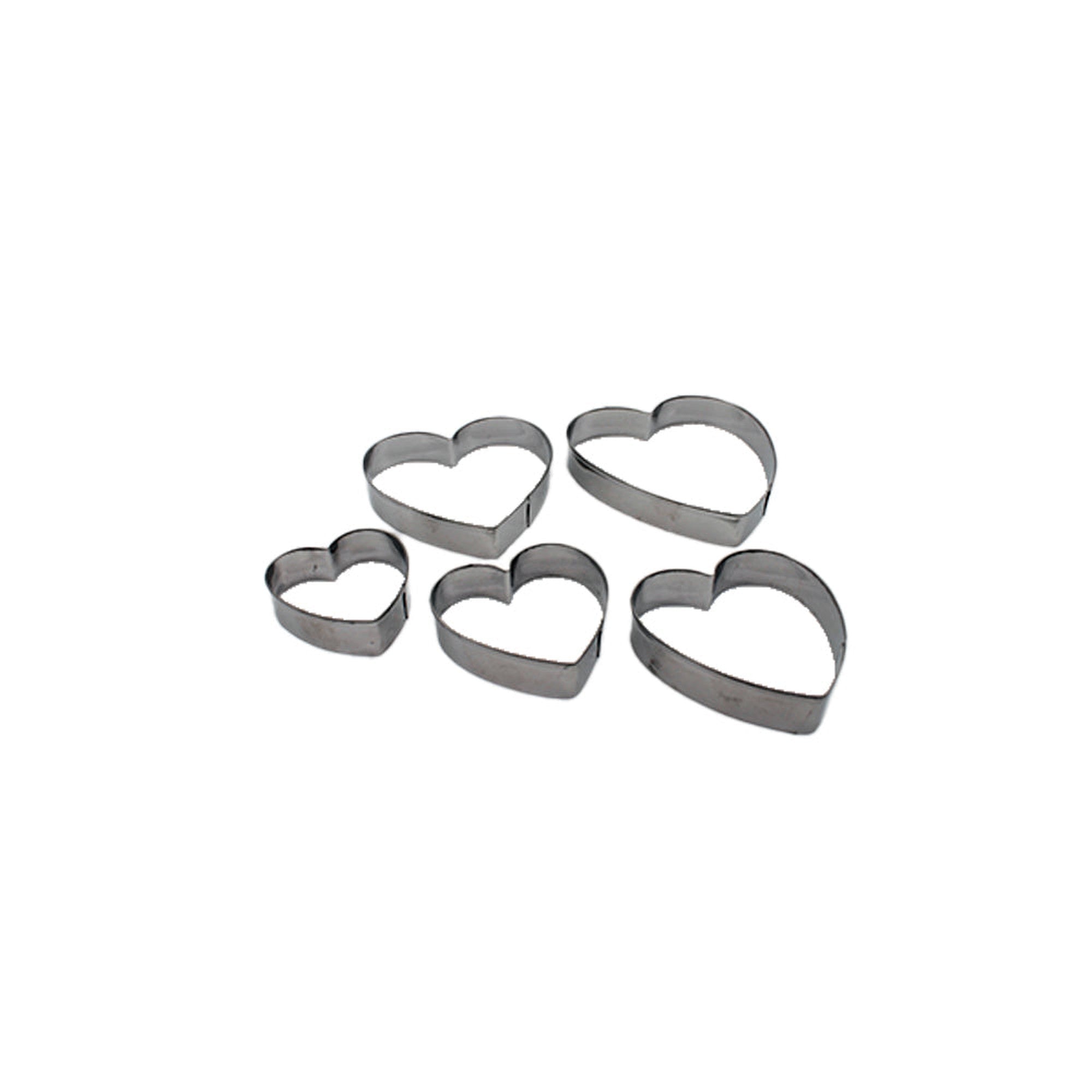 Cookie Cutters Metal Heart Shape 5pc 1848