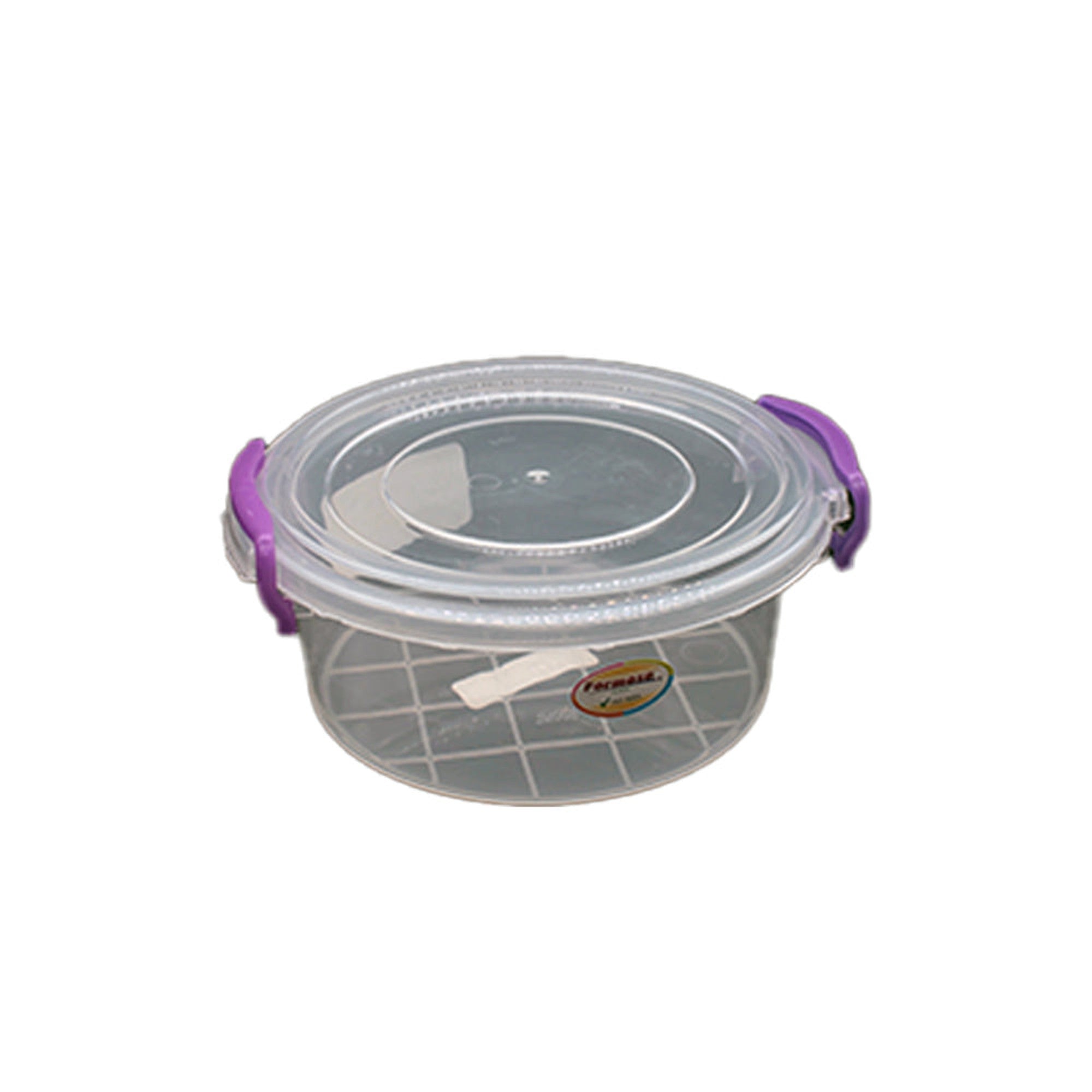 Plastic Storage Container Round 600ml with Clip Lock Lid Formosa  6172