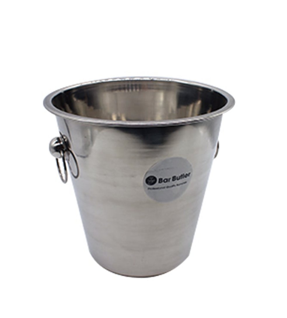 Bar Butler Ice Bucket 4L with Ring Handle Stainless Steel 41781