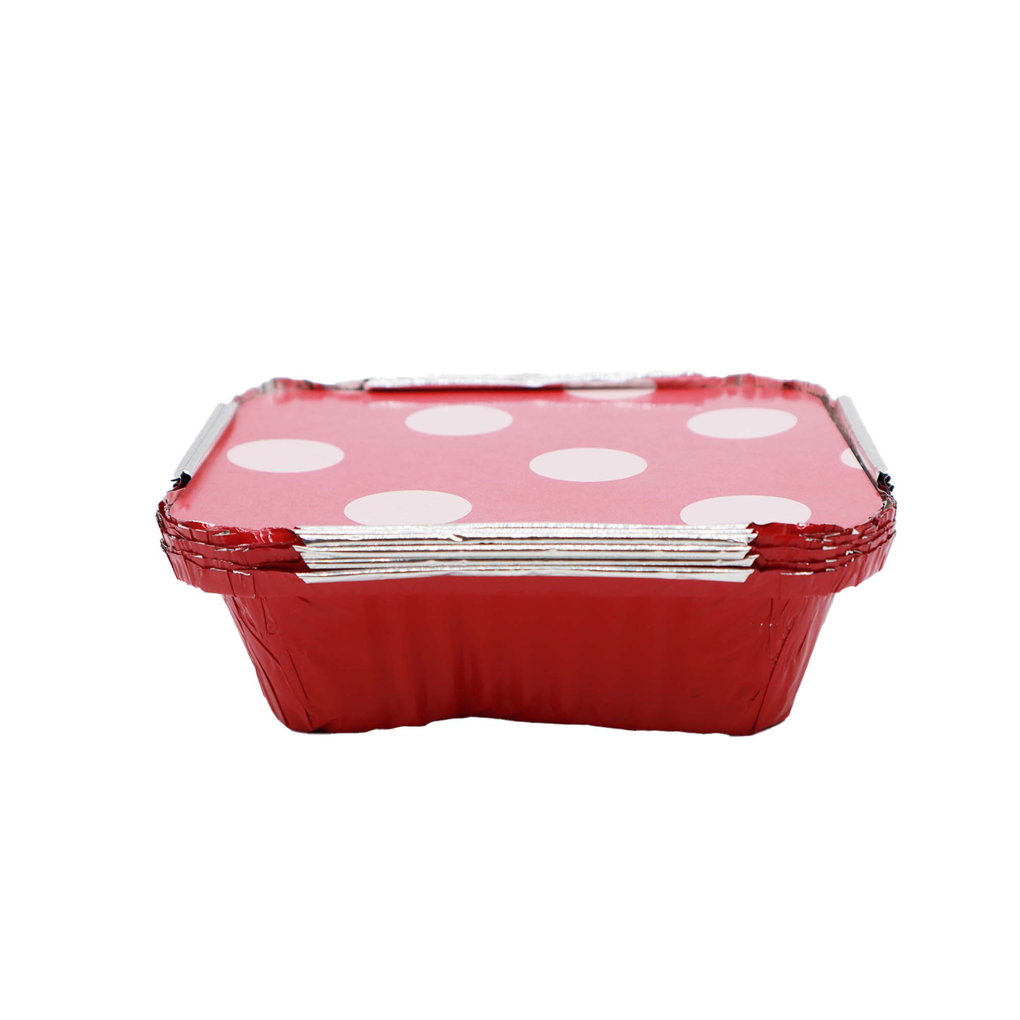 Aluminium Takeaway Foil Red Rectangular Containers 14x12cm