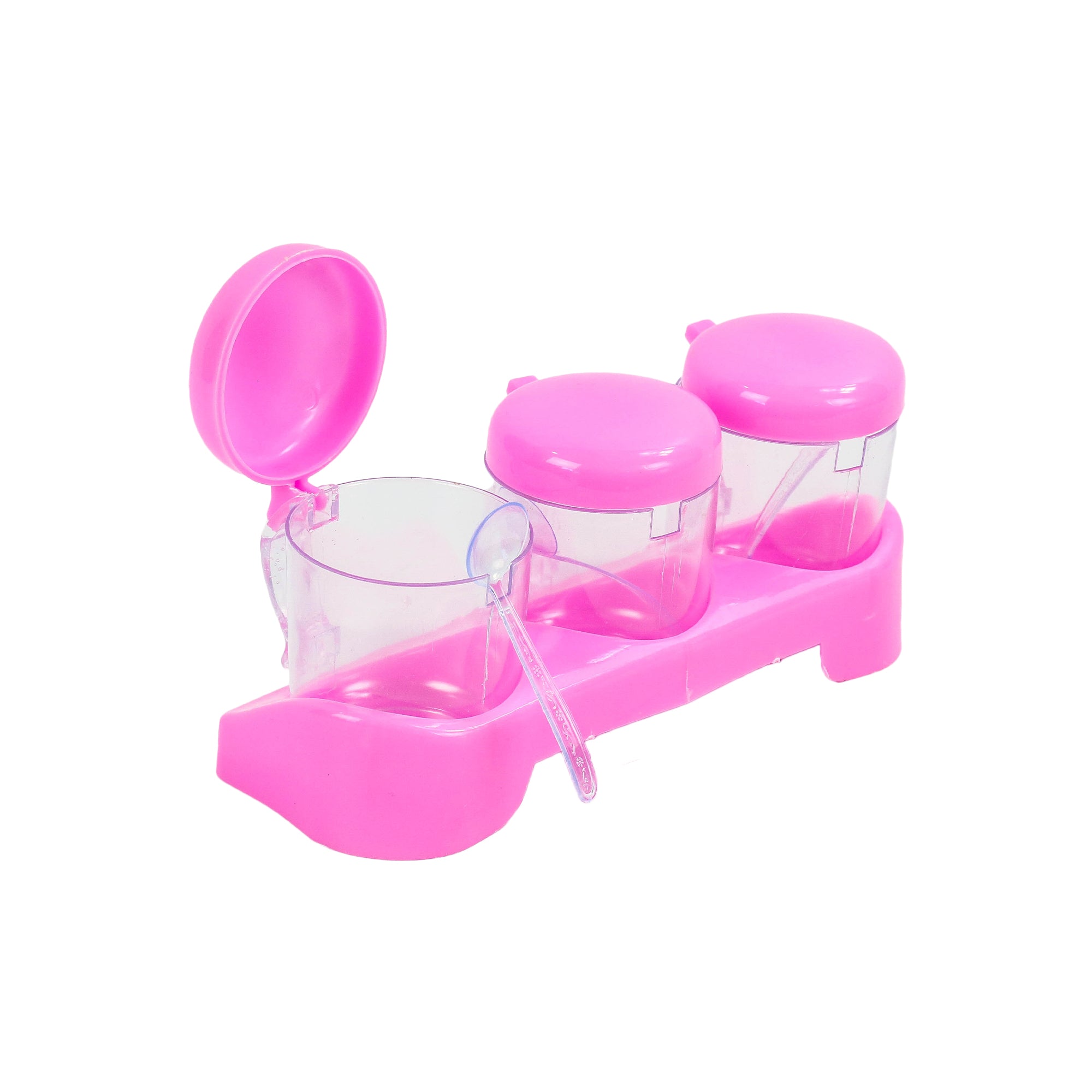 Plastic Condiment Set with Spoon 3pc ZL09016