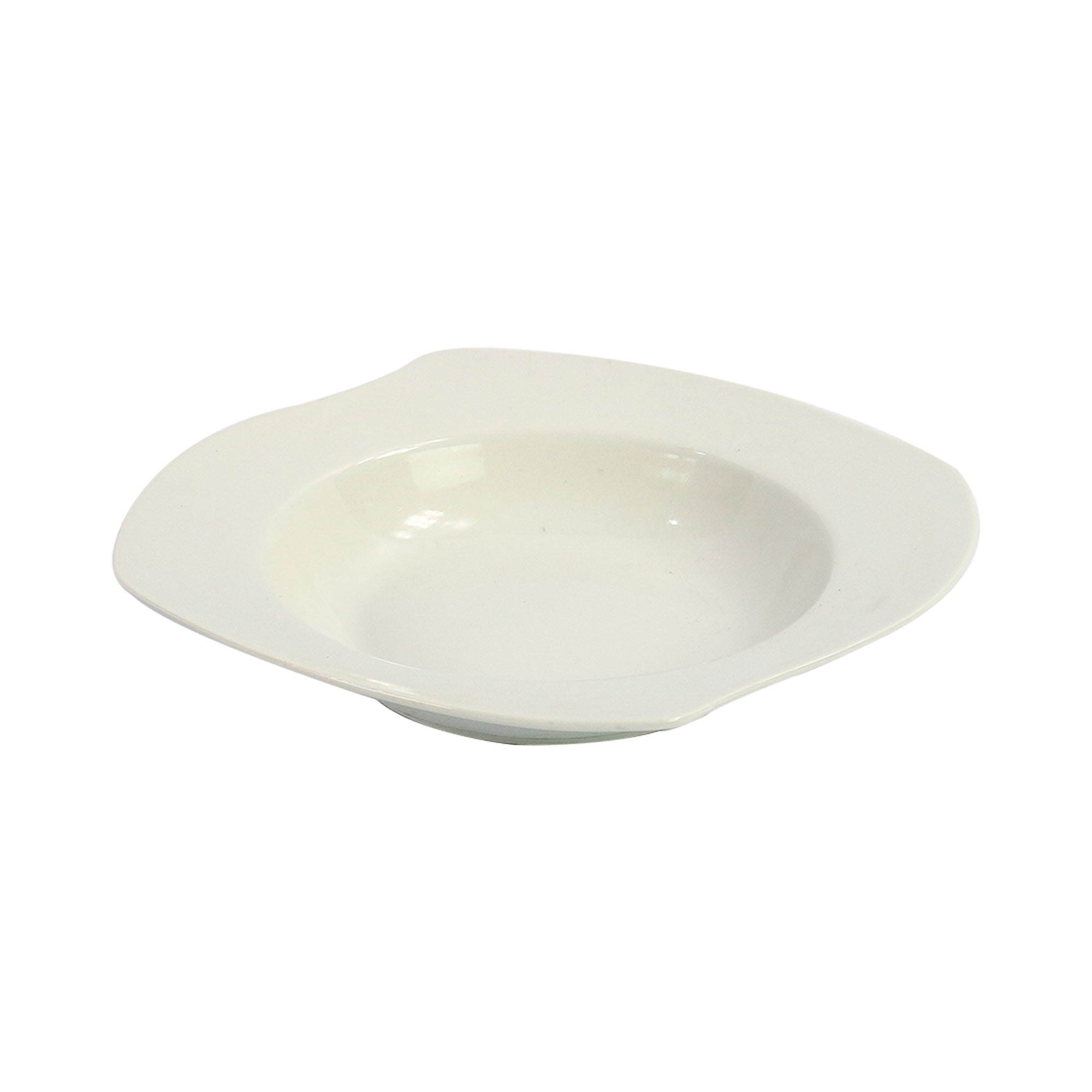 Ceramic Dinner Deep Plate White 9inch