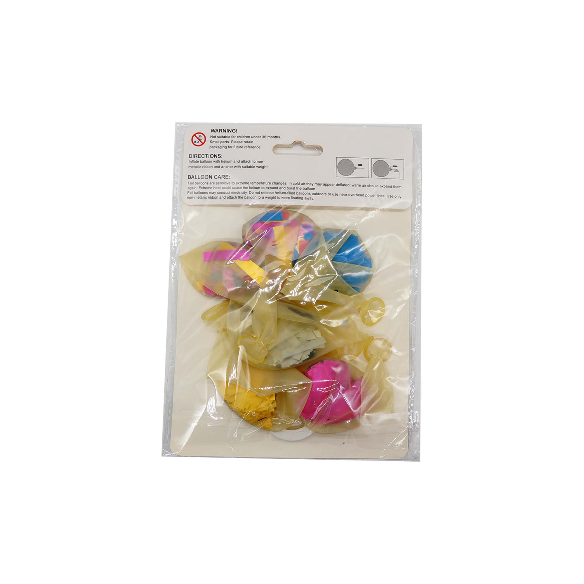 Party Confetti Latex Balloons Assorted 6pack