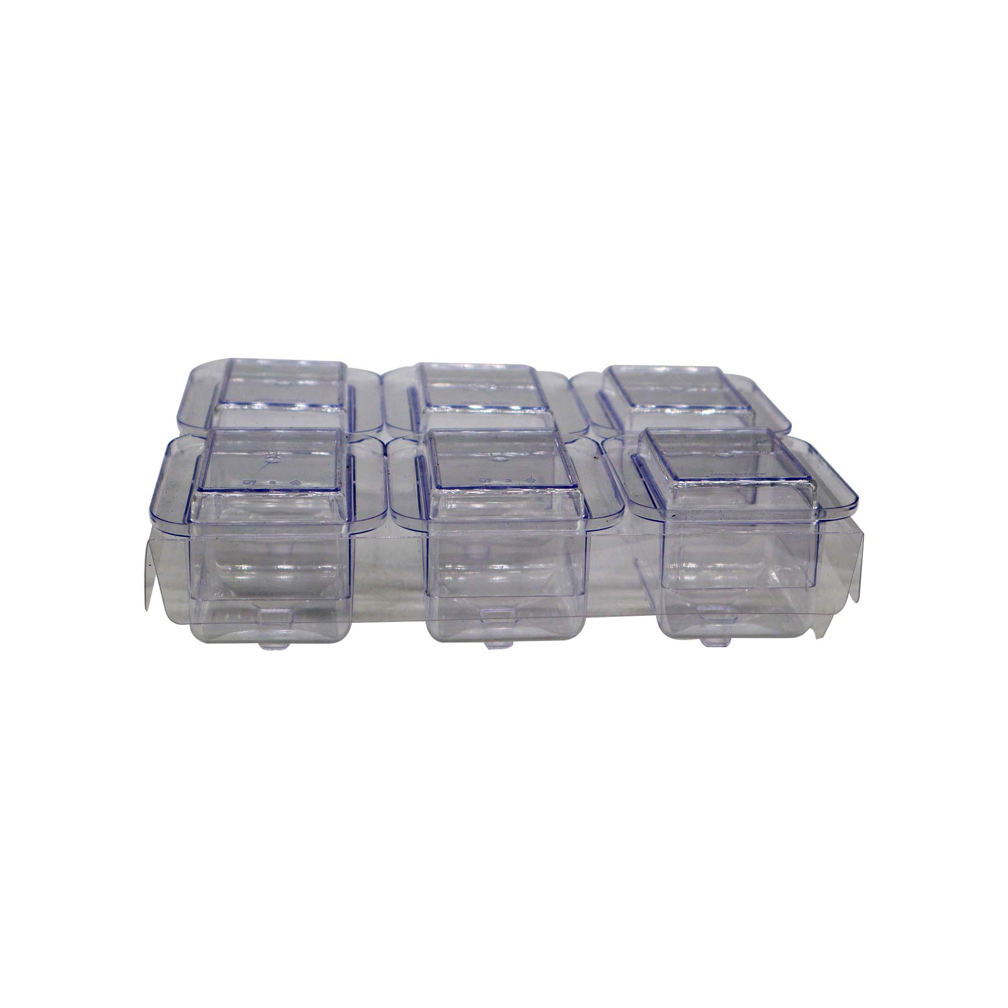 Plastic Acrylic Mini Dessert Plastic Container Set 6pcs