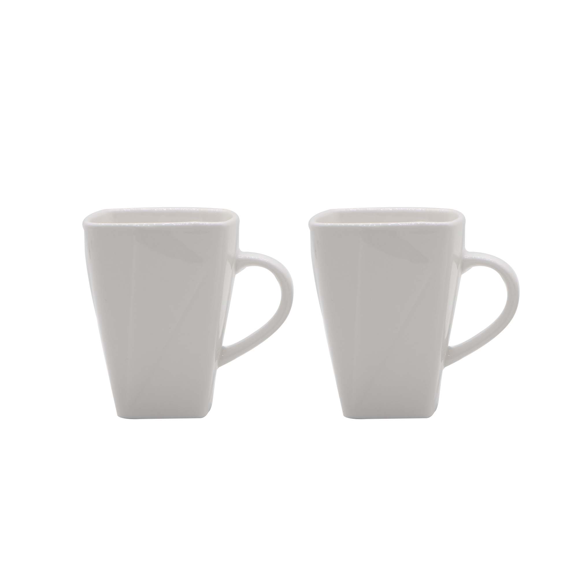 Aqua Coffee Mug Embossed White 4Pack 31786