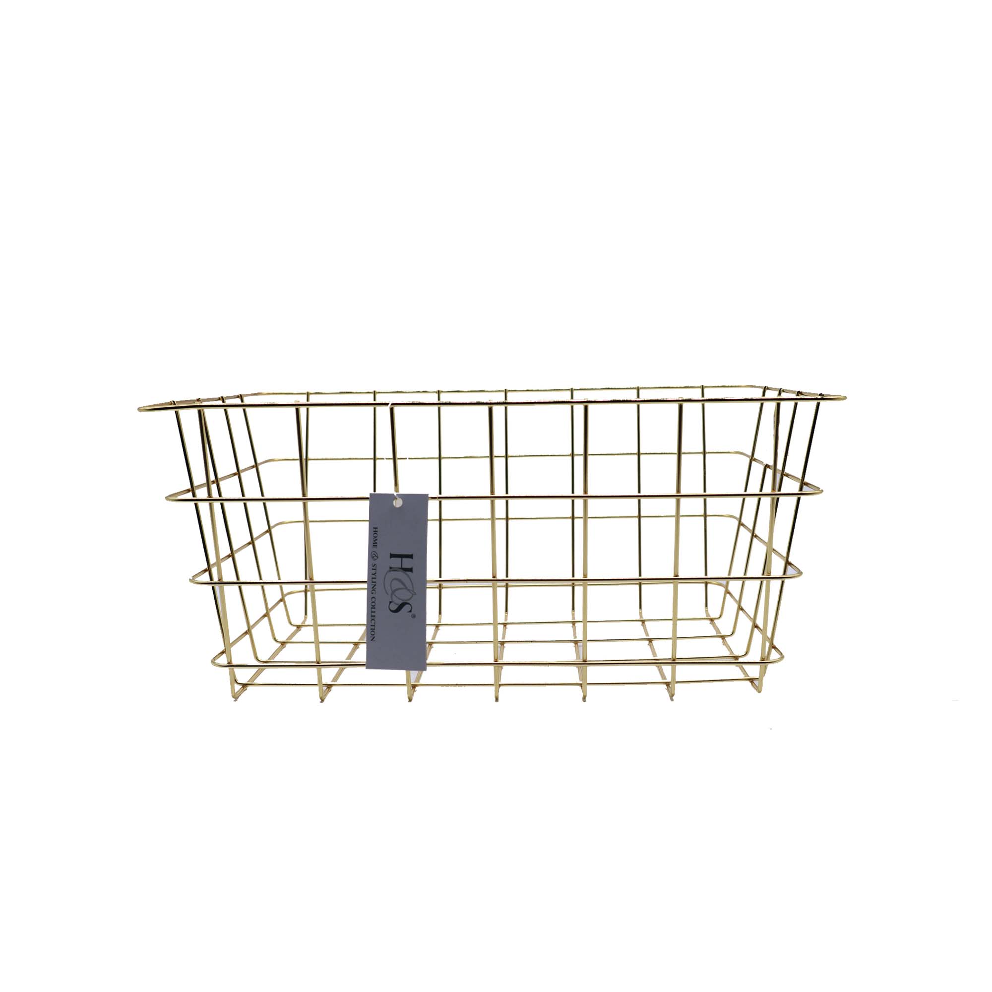 Wire Fruit Serving Basket Gold 300x210x140mm 13120