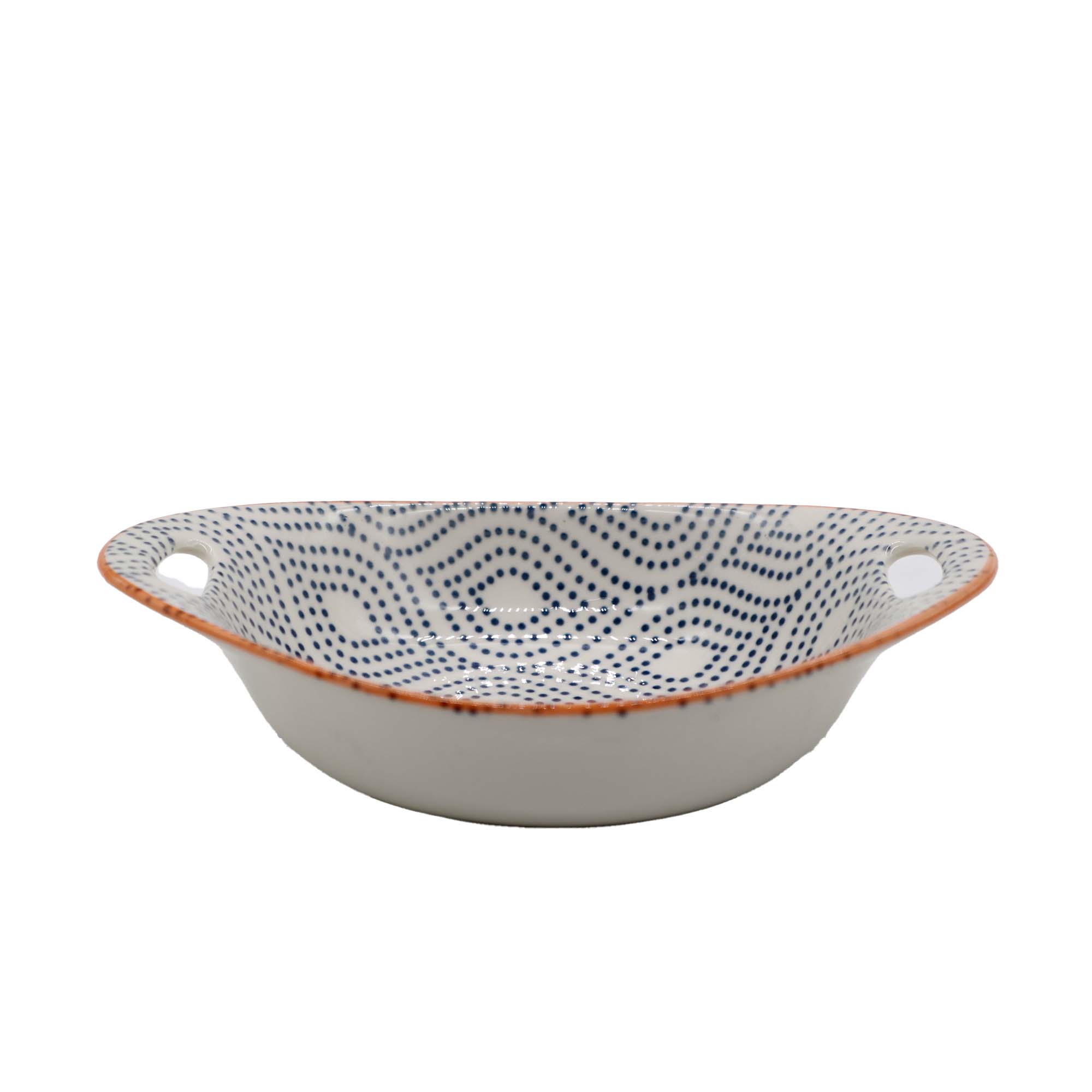Bowl Ethnic Oval Hand 7Inch