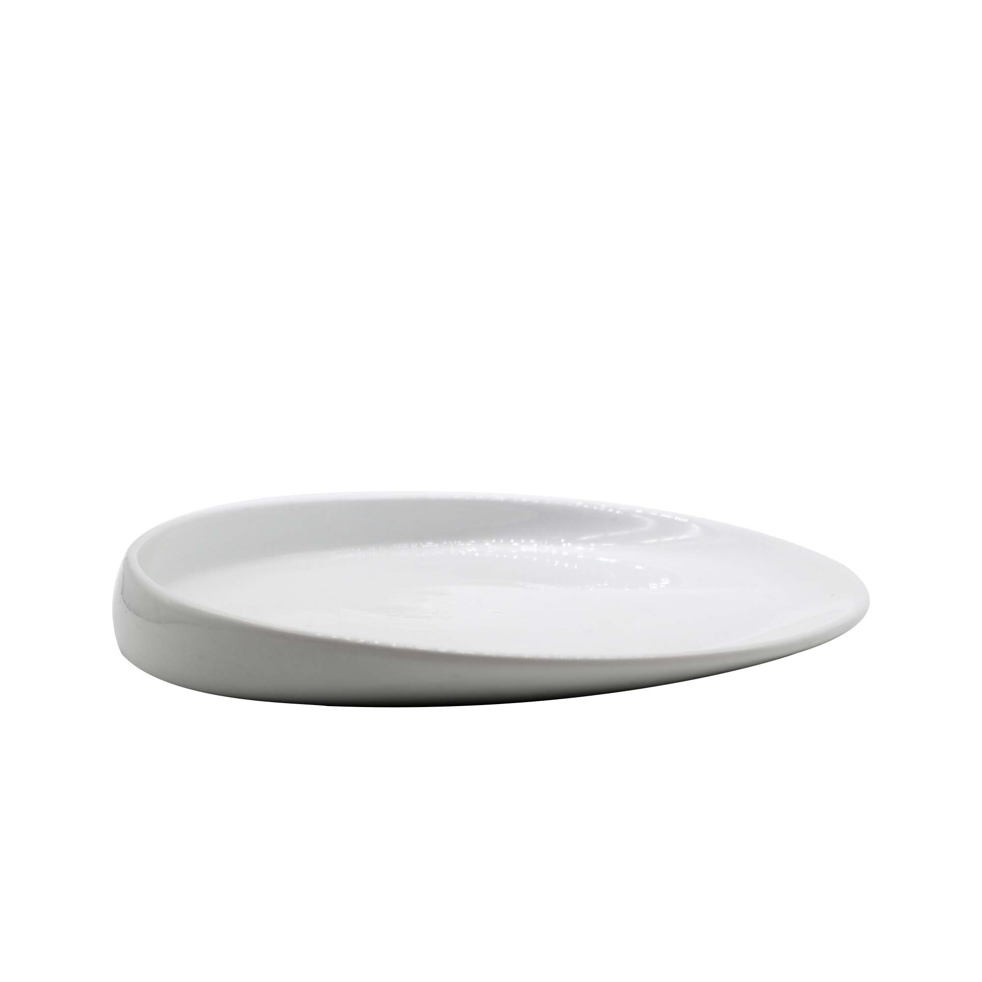 Ceramic Serving Platter Round Tilted 25.5x3.5