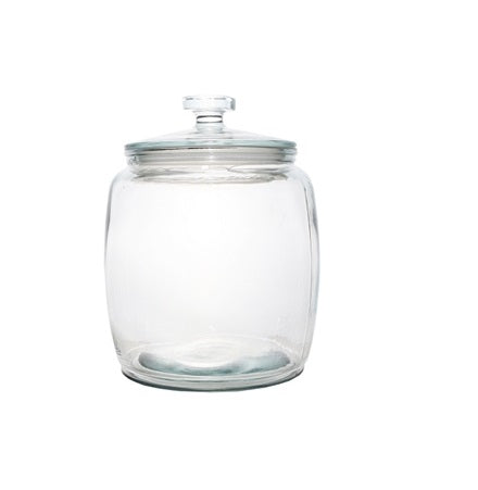 Aqua Canister Glass Belly Jar Lid 7.5L 27583