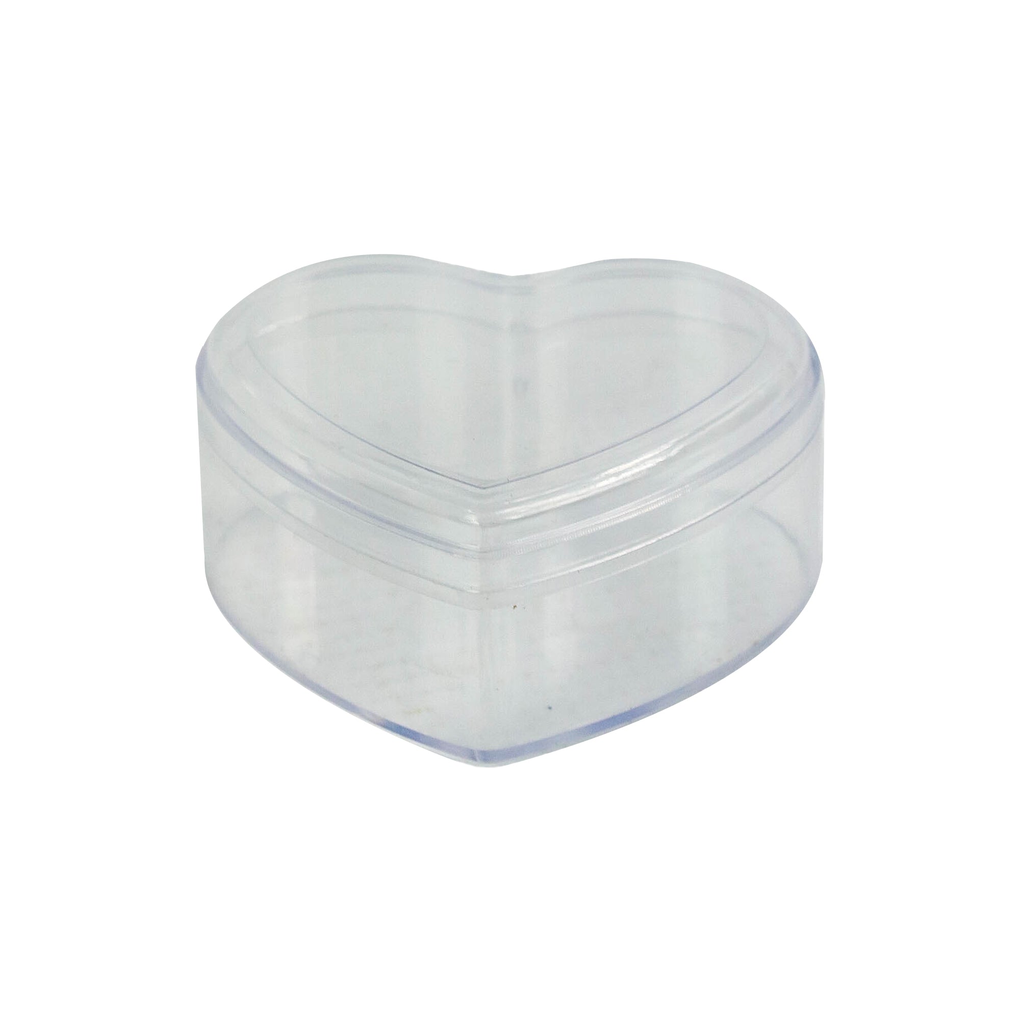 Gift Box Plastic Acrylic Box Heart Shape with Lid 6.5x3cm