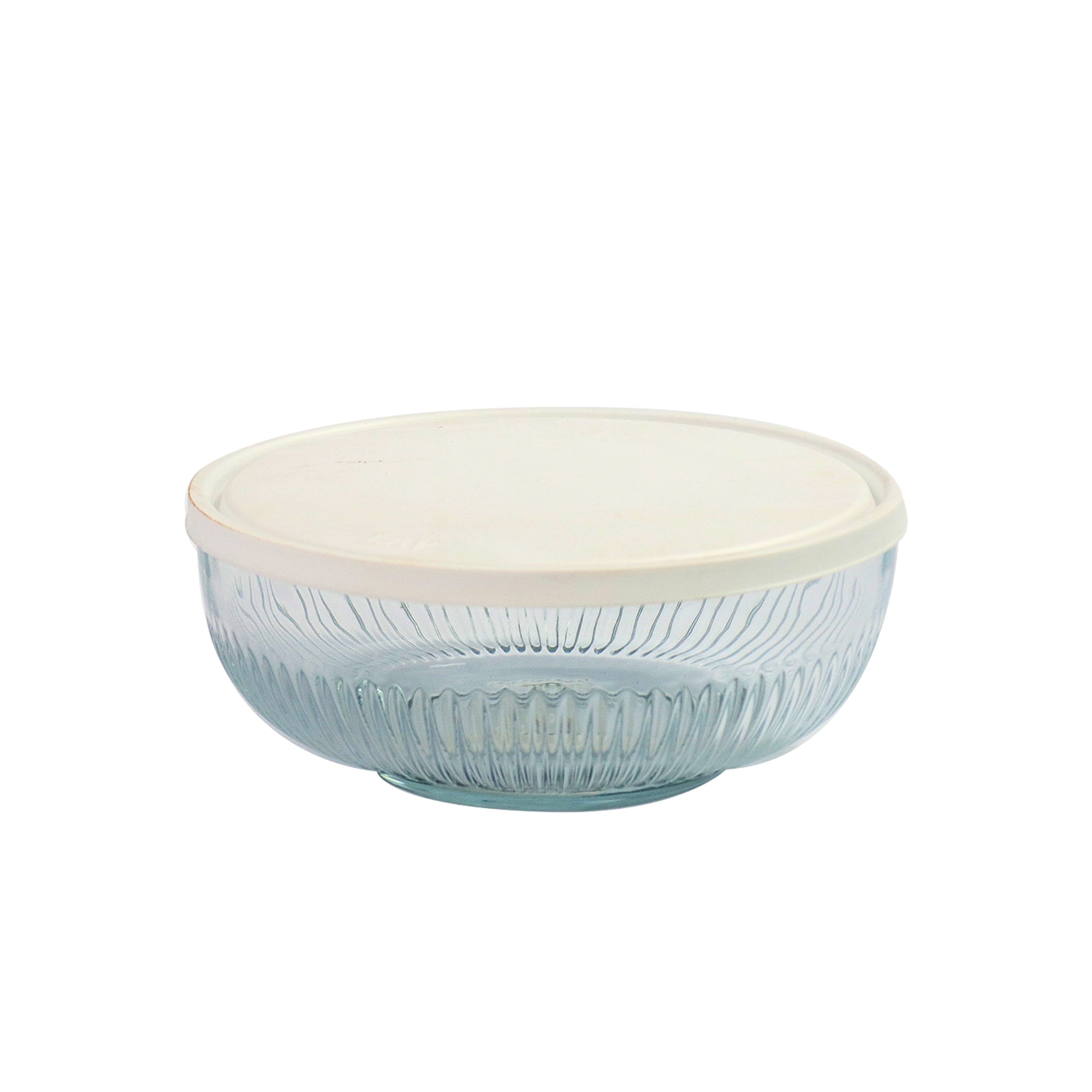 LAV Glass Bowl 1500ml with White Lid SGN2381