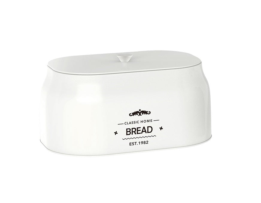 Aqua Bread Bin Tin Iron White 26508