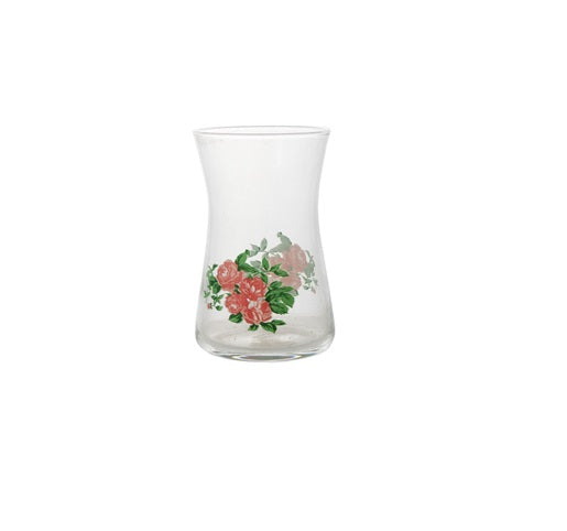 Pasabahce Turkish Tea Cup 125ml with Rose Pink Print 40807