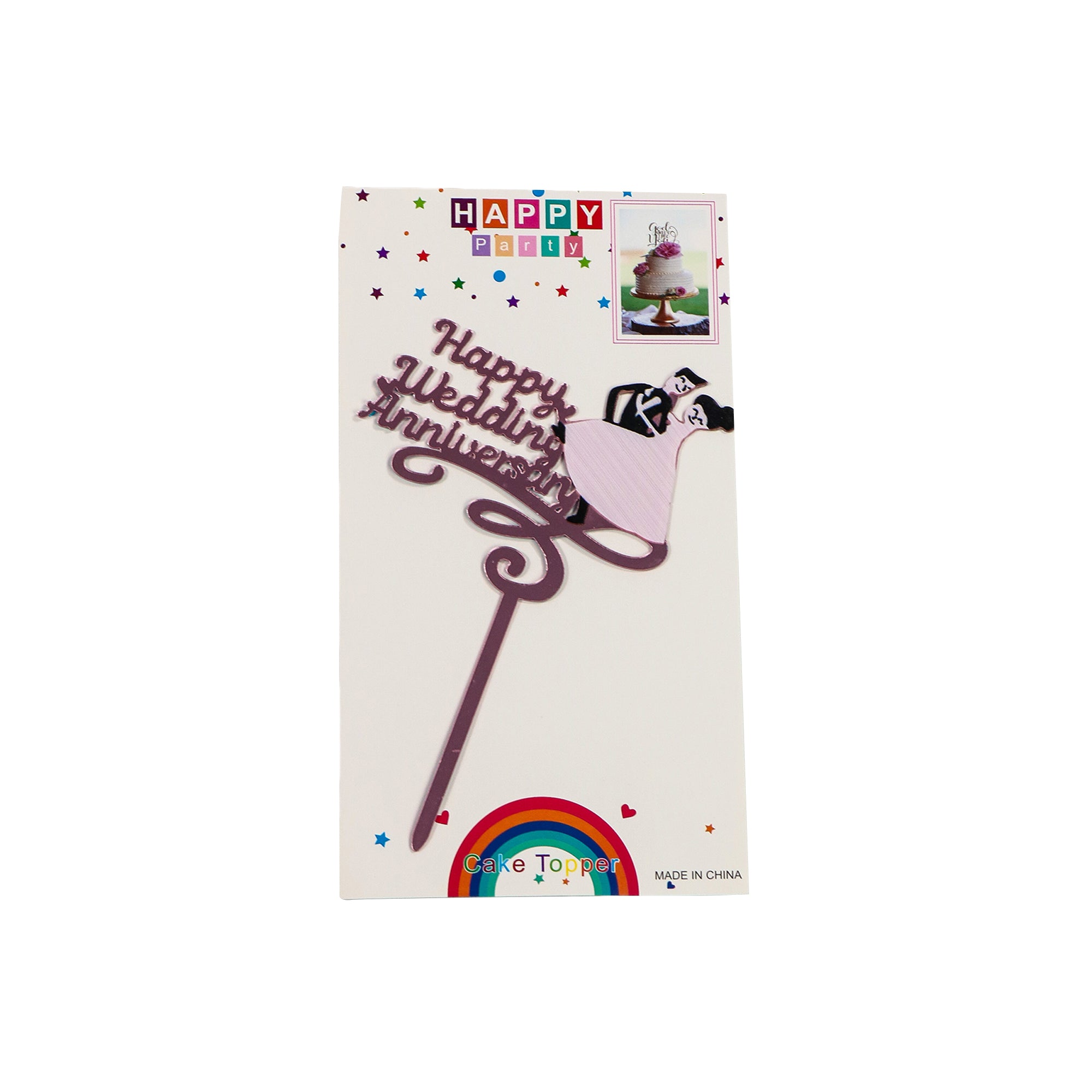 Cake Topper Happy Wedding Anniversary DS-30