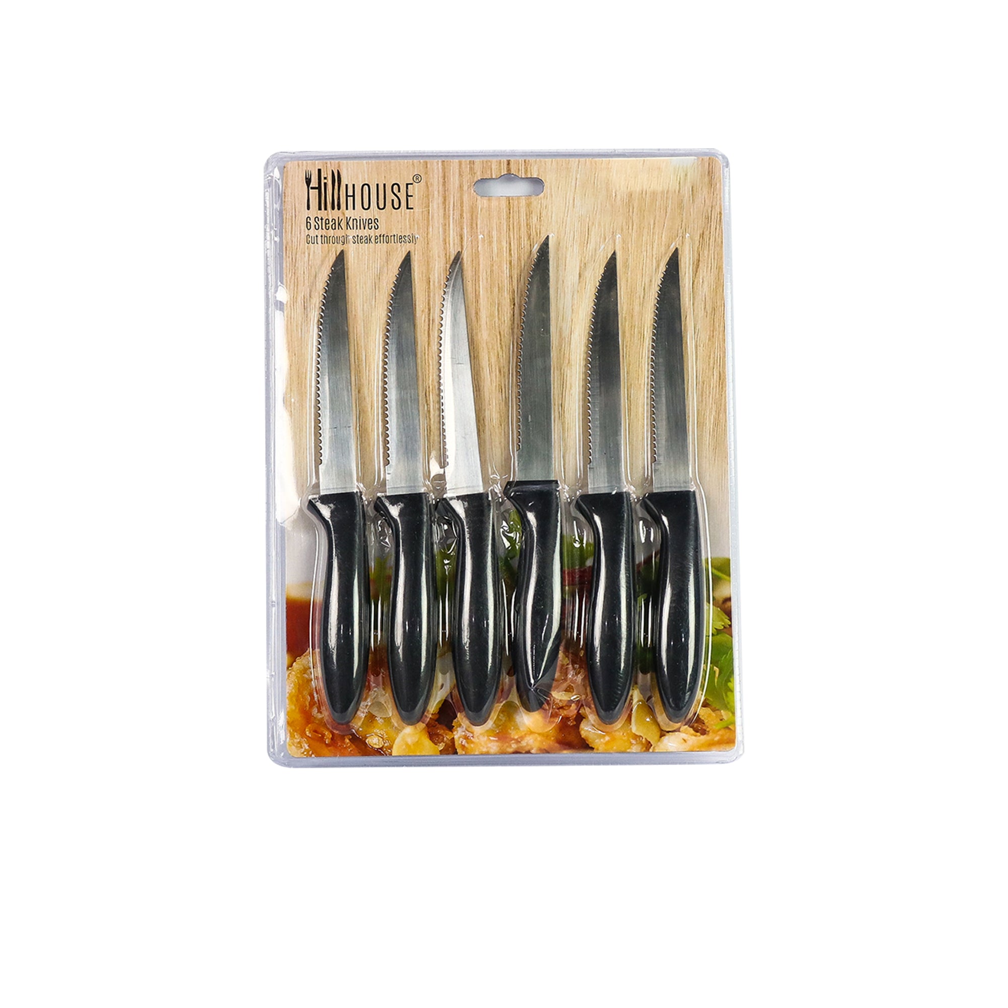 Kitchen Knife Set 6pc Black Handle