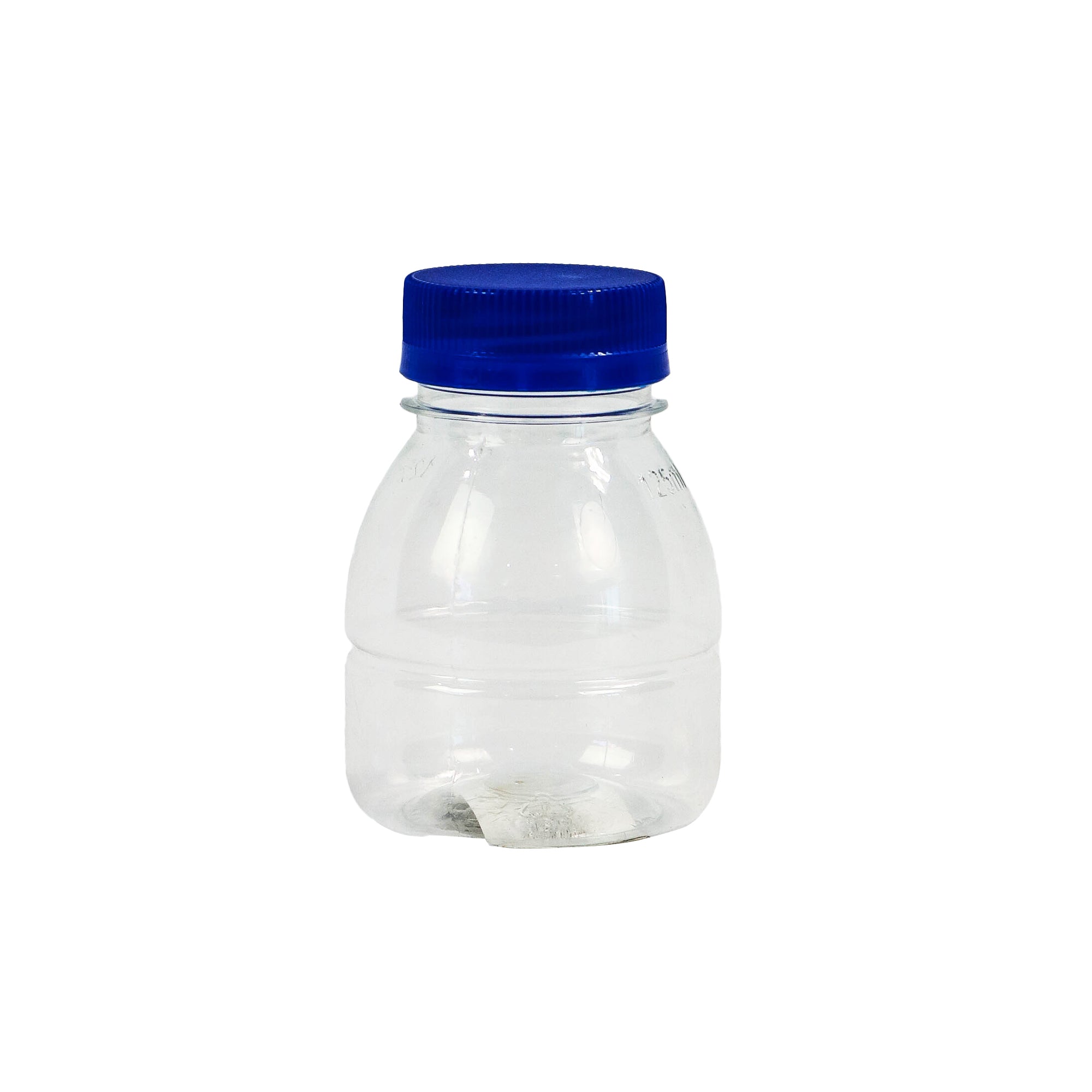 125ml Plastic Storage Jar Round Clear with Blue Lid