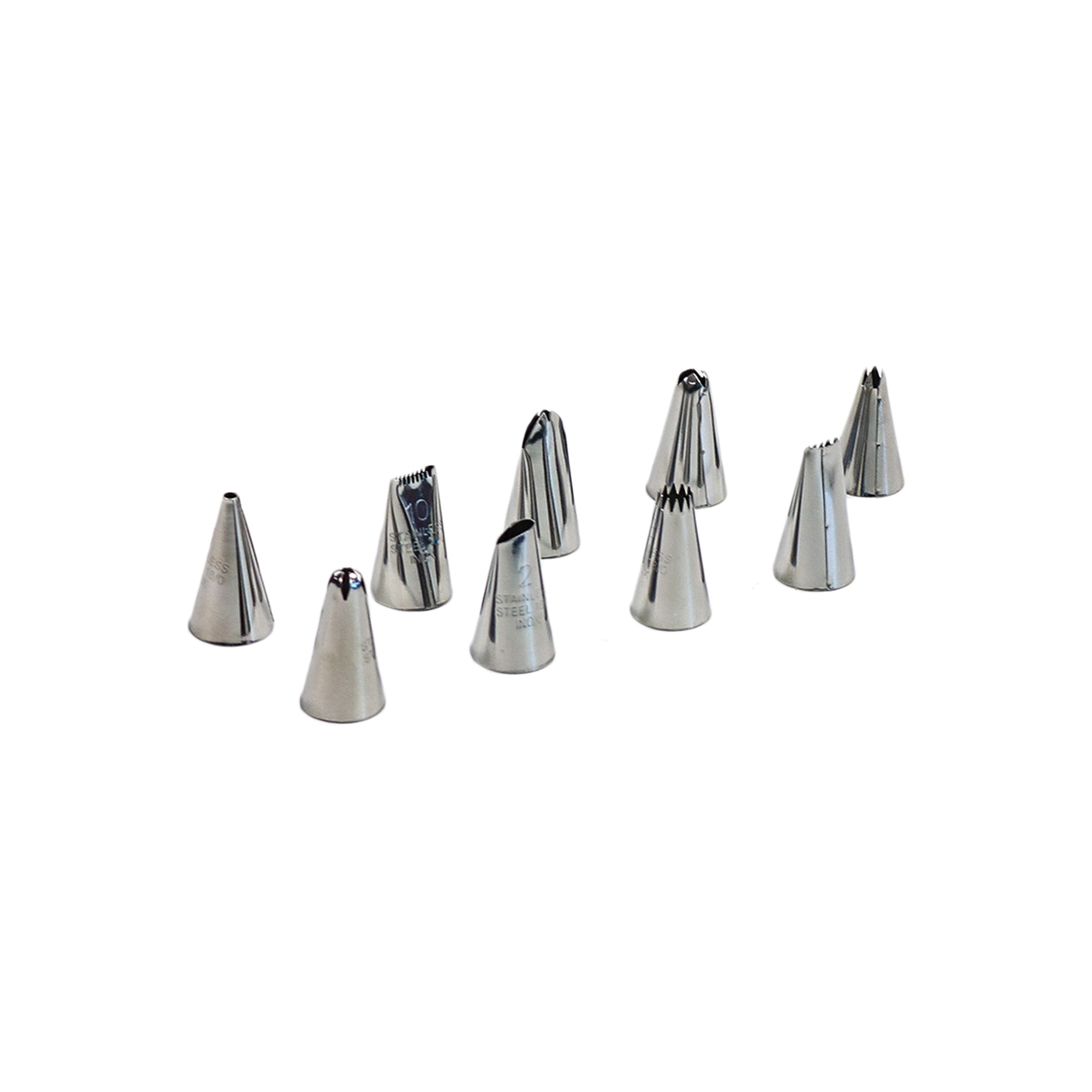 Icing Nozzles 9 Pack Stainless Steel  3102 Sjs