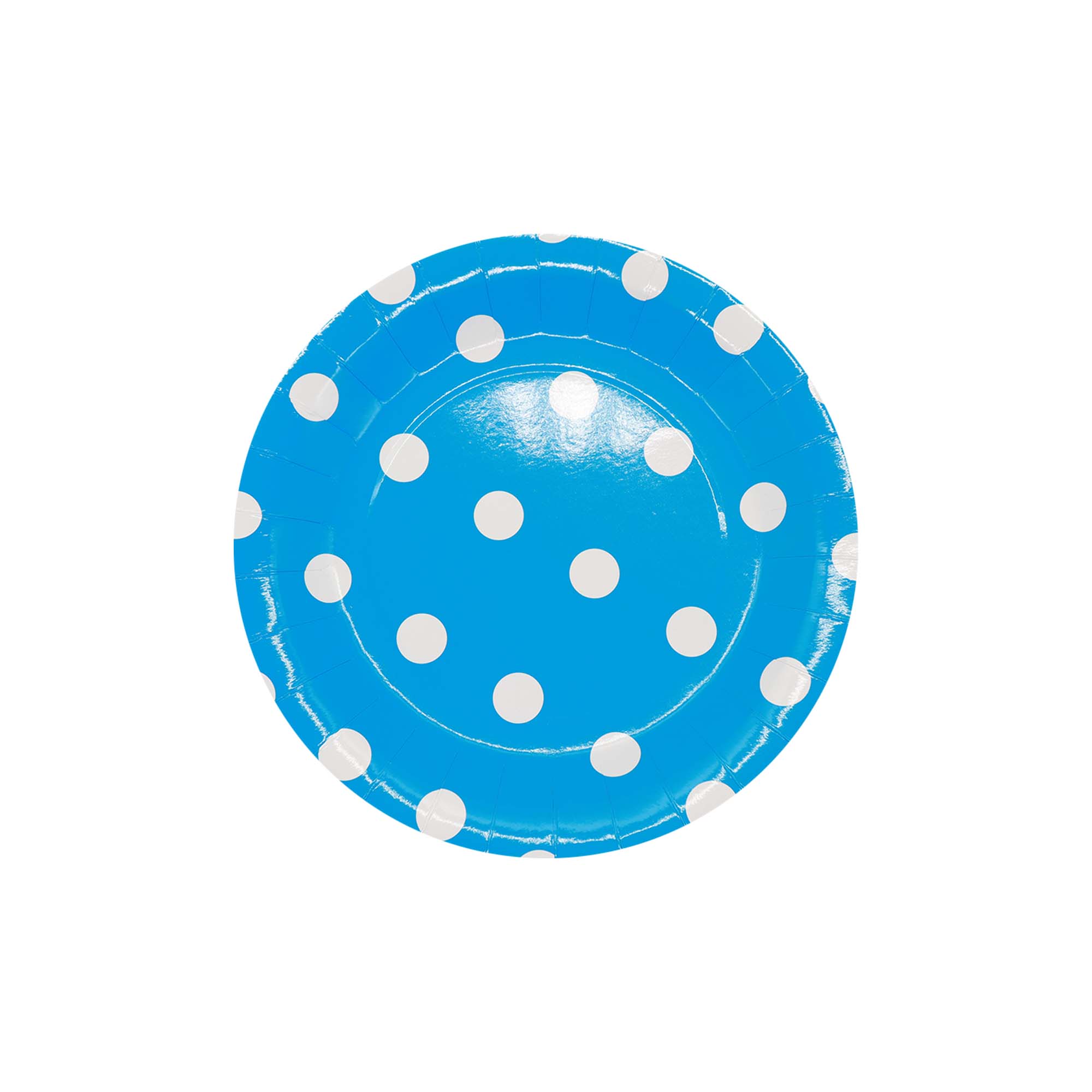 Party Paper Plates Blue  Polka Dot 12pc
