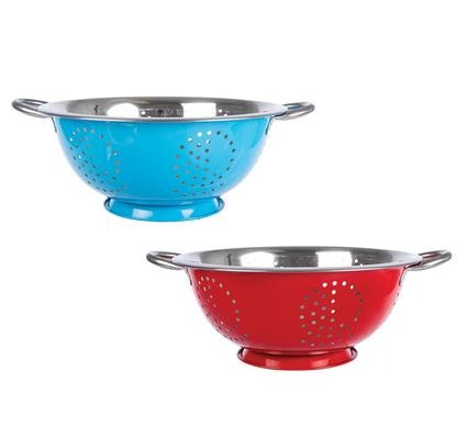 Color Colander Stainless Steel 28x11cm