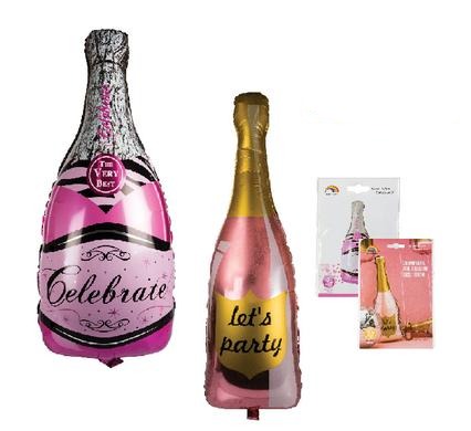 Helium Foil Bottle Balloon Champagne 106cm