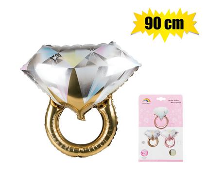 Diamond Ring Foil Balloon Helium 90cm